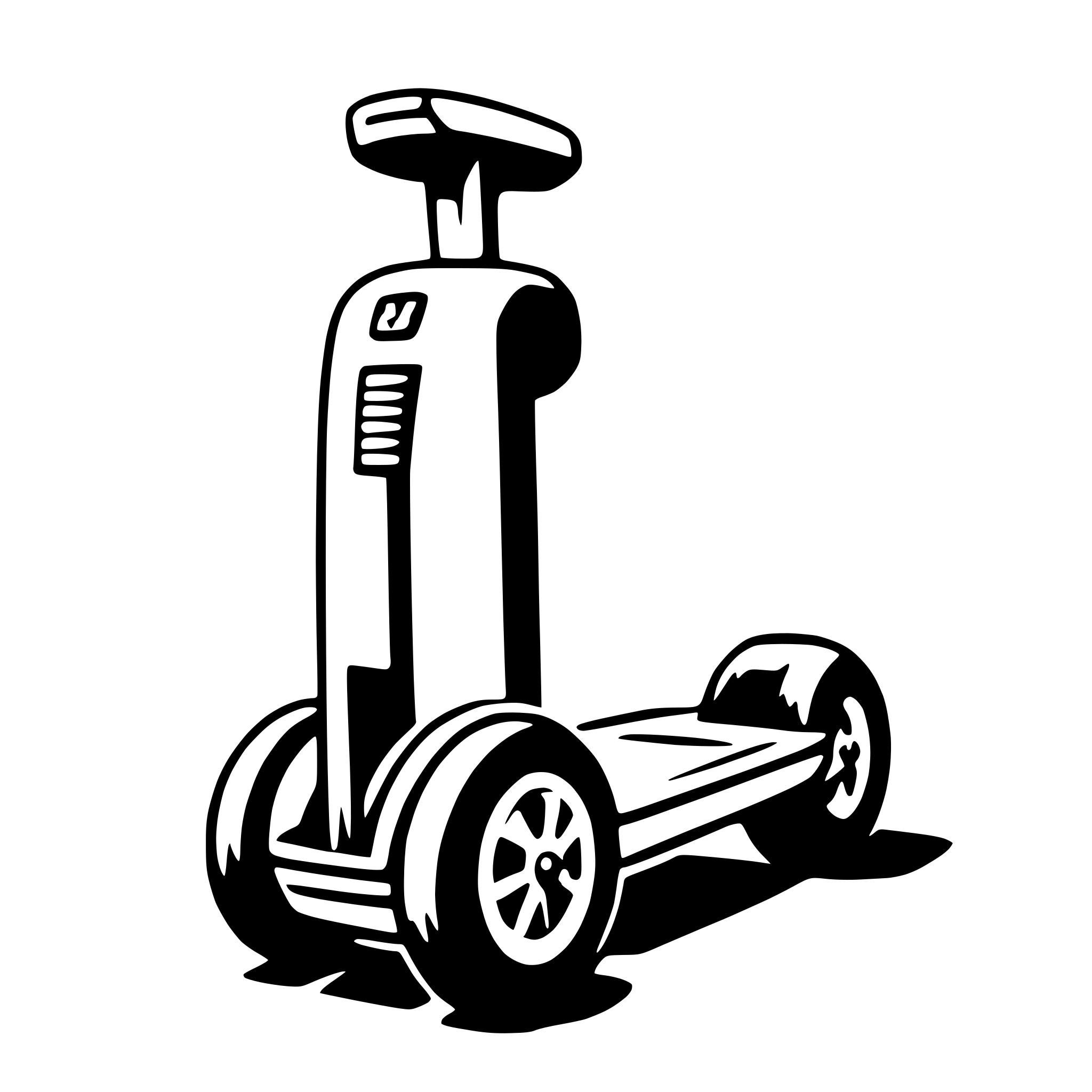 AI-generated SVG of a segway