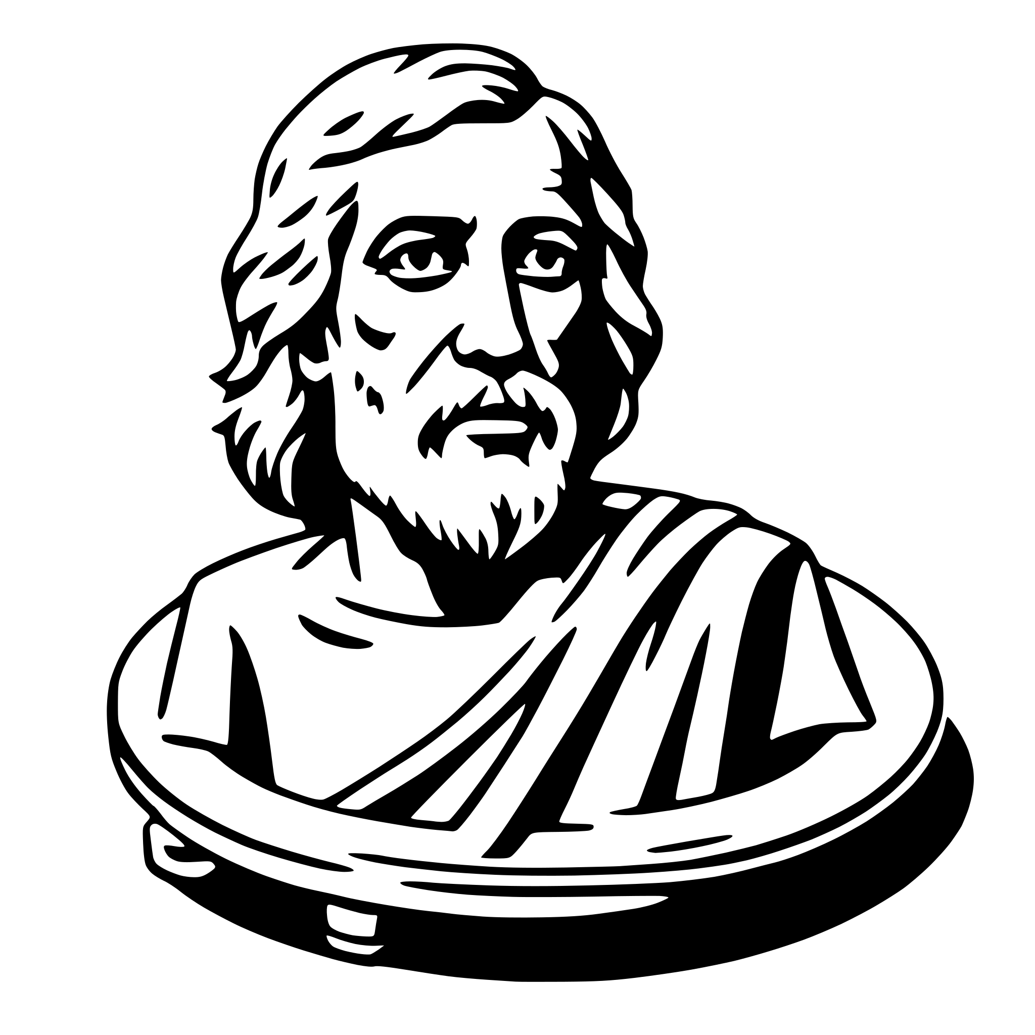 AI-generated SVG of a plato