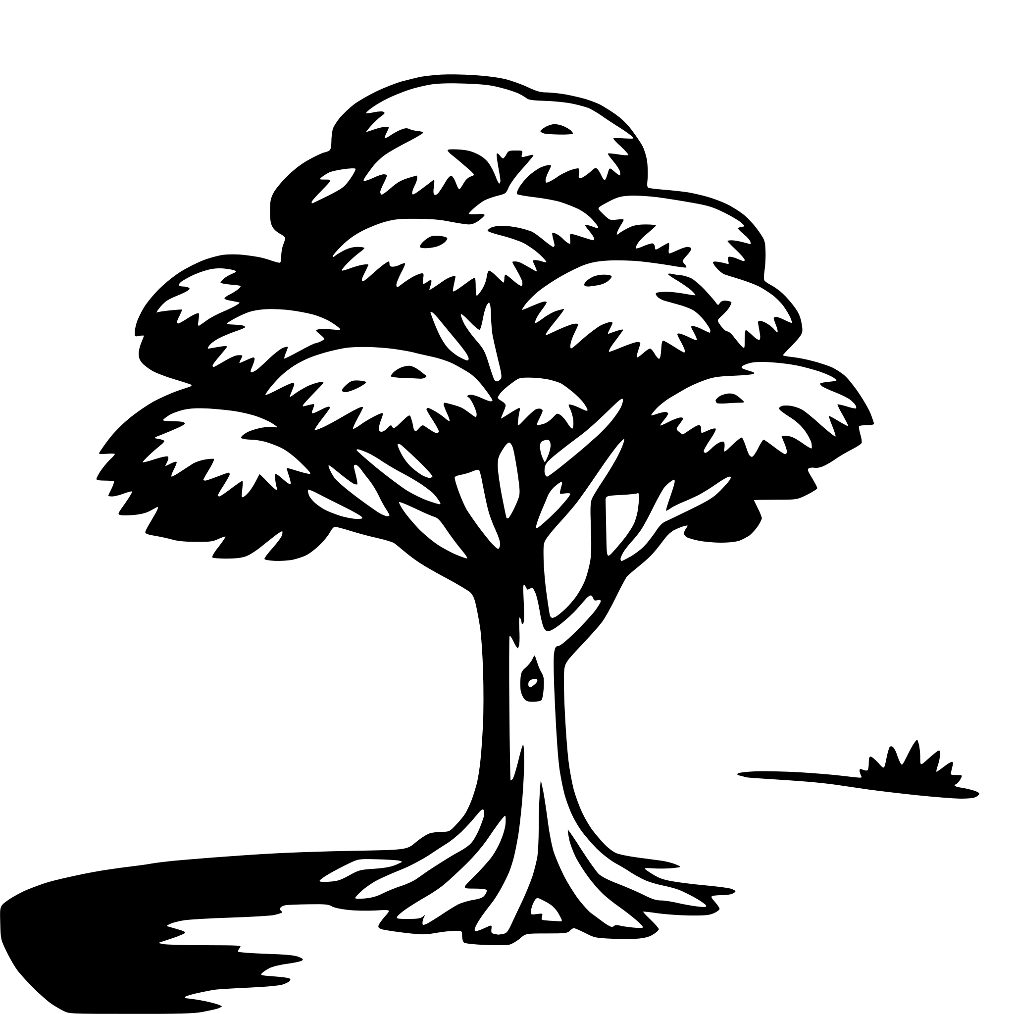 AI-generated SVG of a yew tree