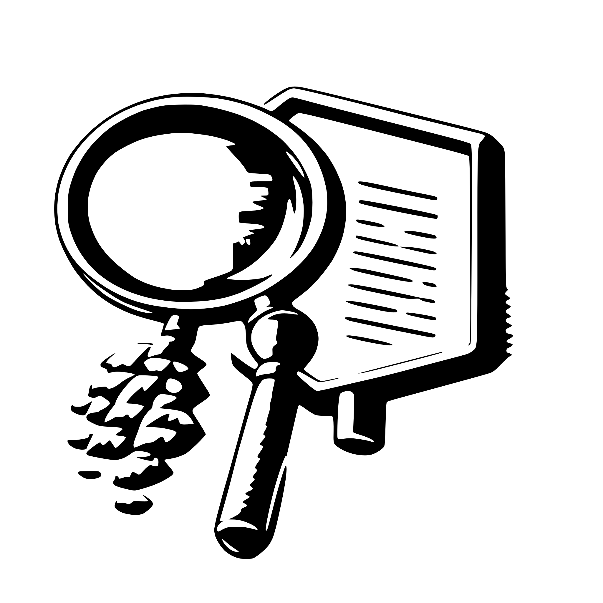 AI-generated SVG of a data nodes beeing inspected by a magnifying glass