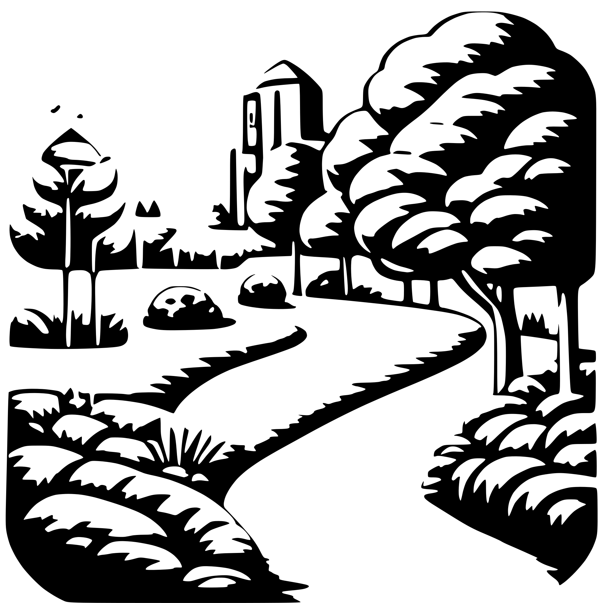 AI-generated SVG of 'A rainbow in the garden'