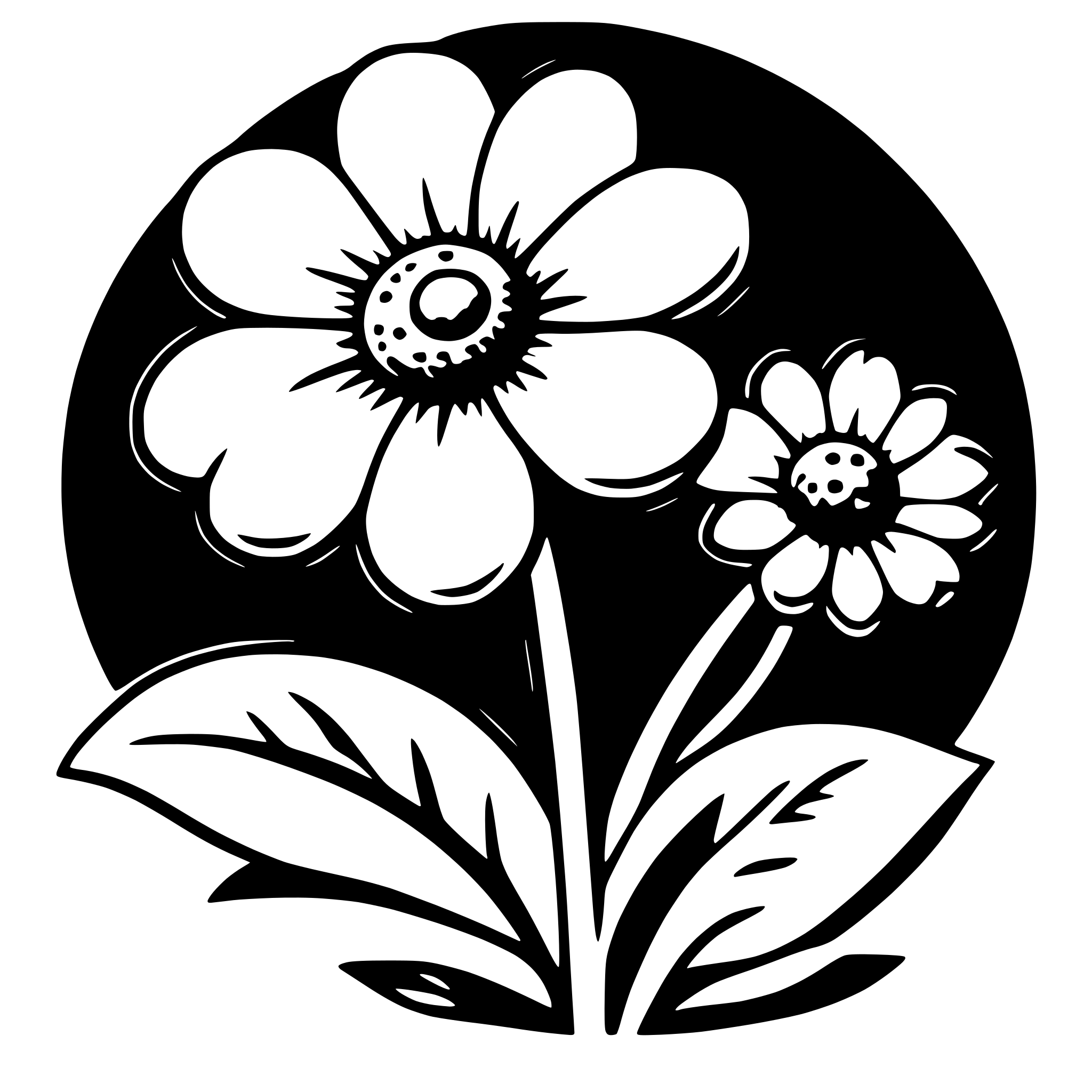 AI-generated SVG of a flower