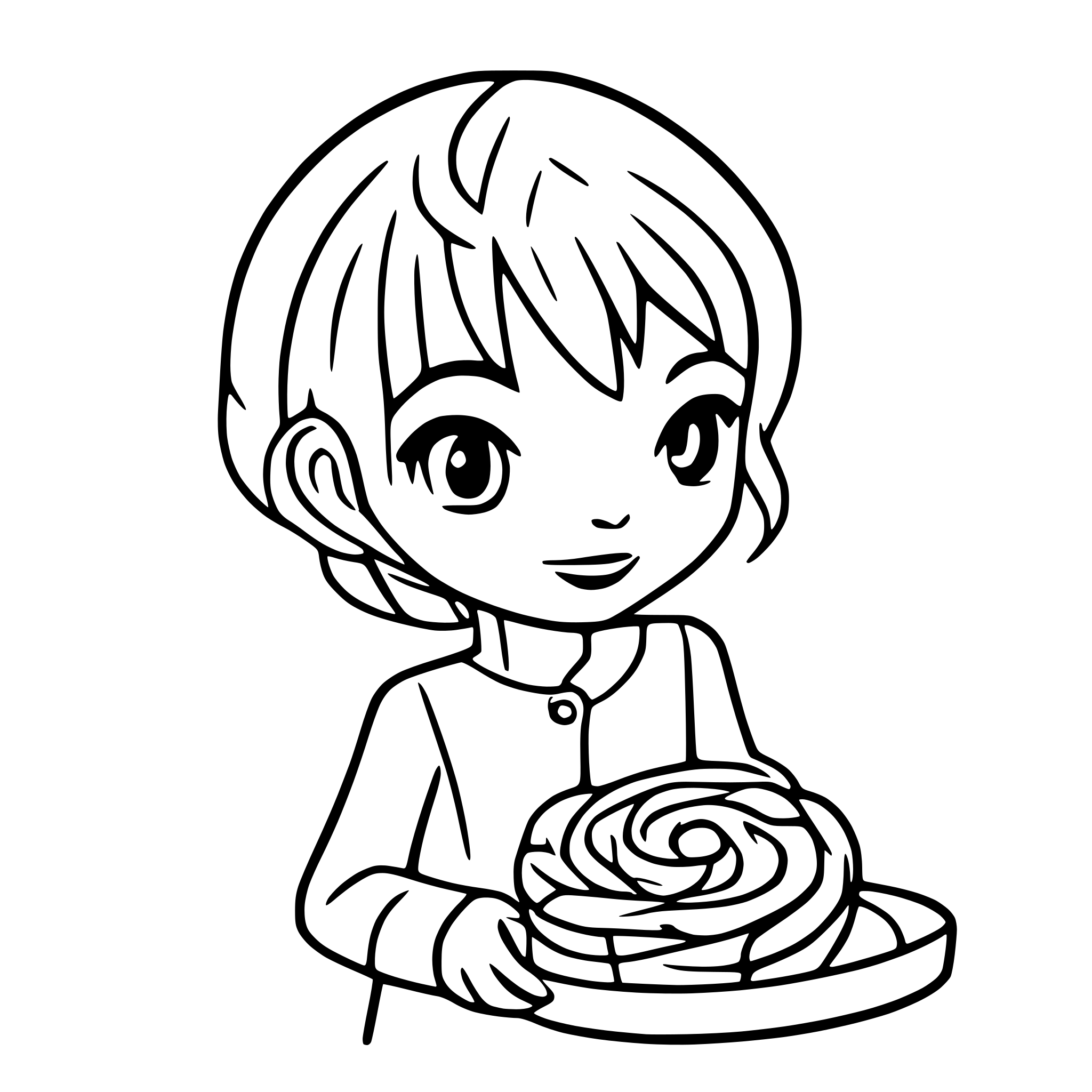 AI-generated SVG of 'cinnamon roll'