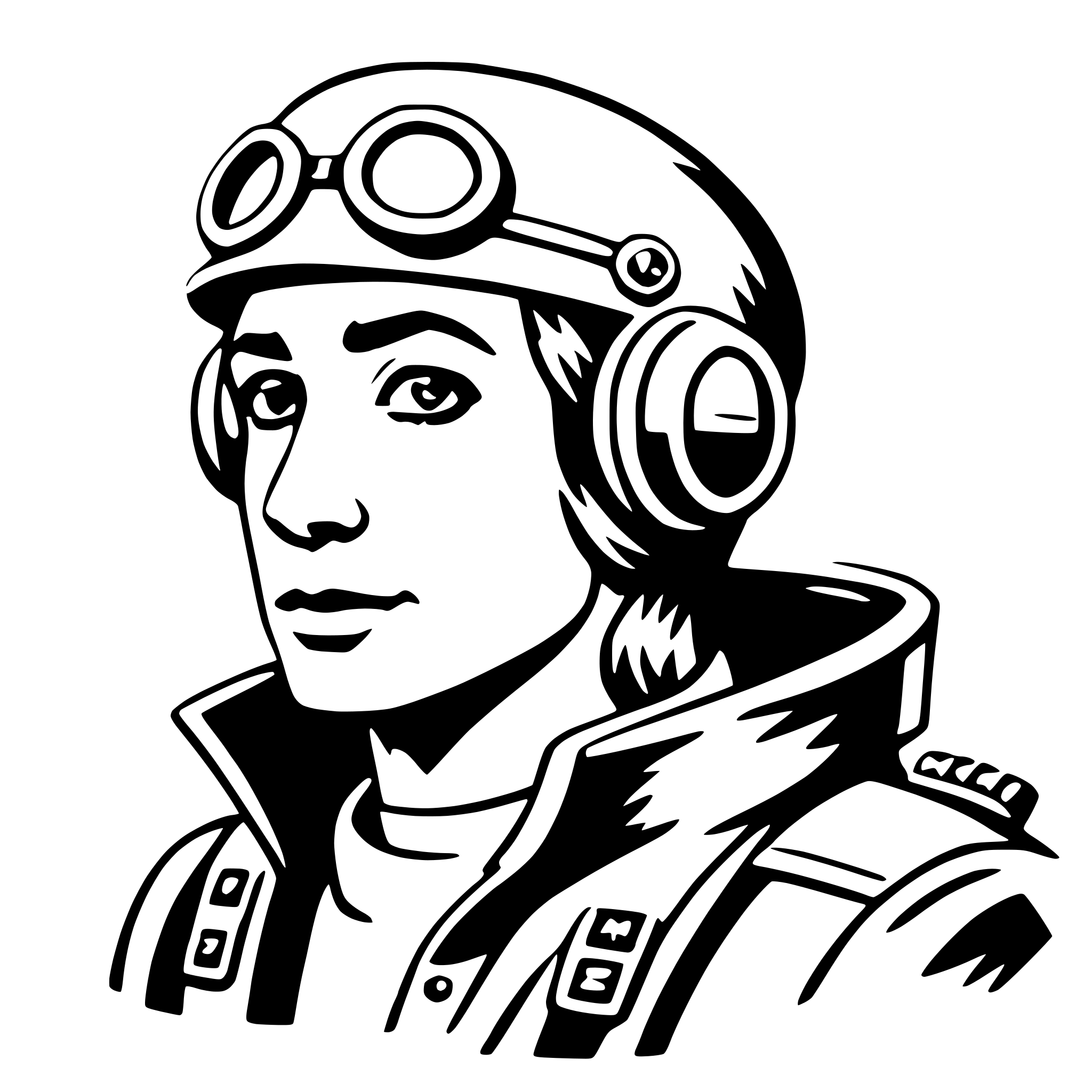 AI-generated SVG of a pilot