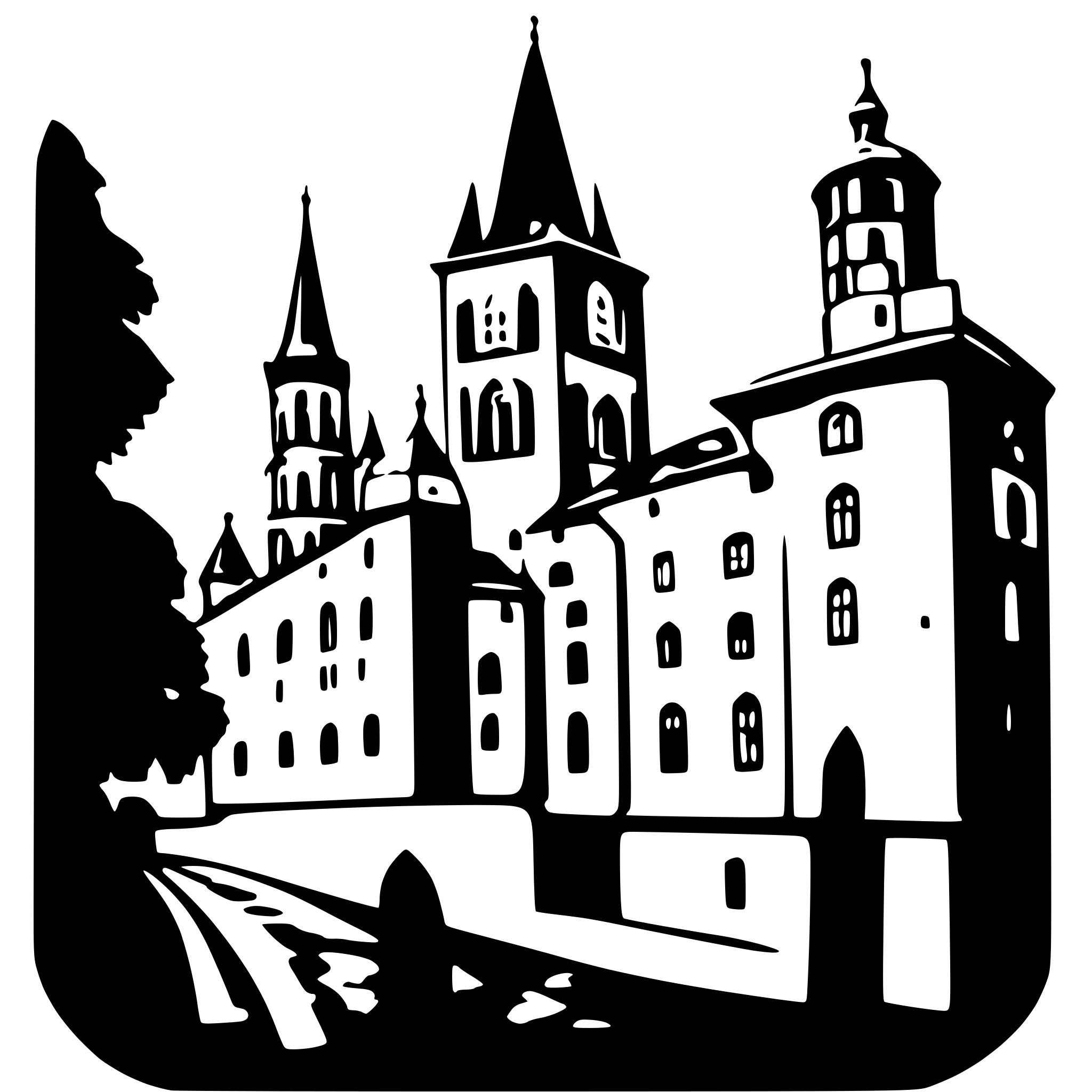 AI-generated SVG of 'prague castle'
