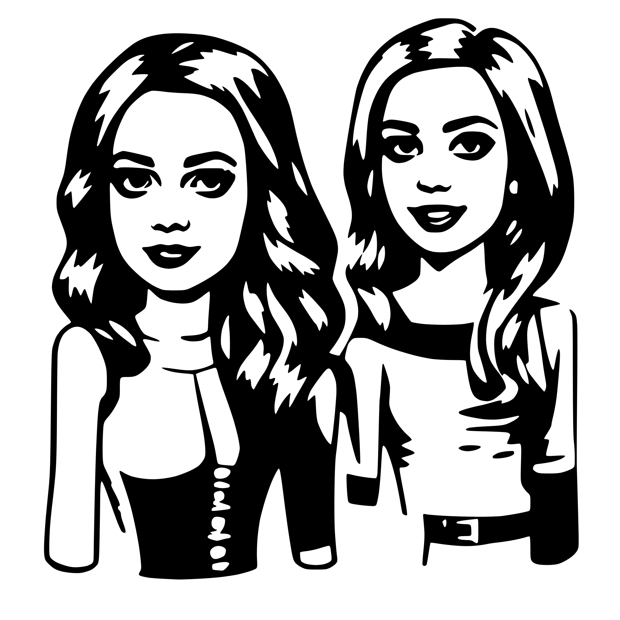 AI-generated SVG of 'mean girls movie stickers'