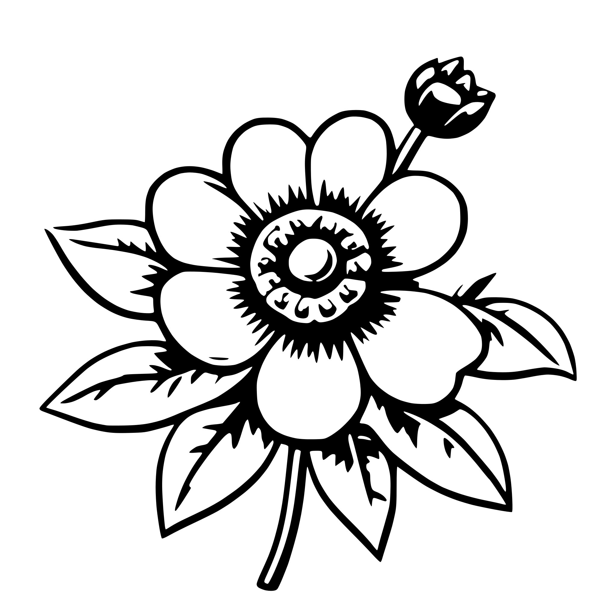 AI-generated SVG of a flower