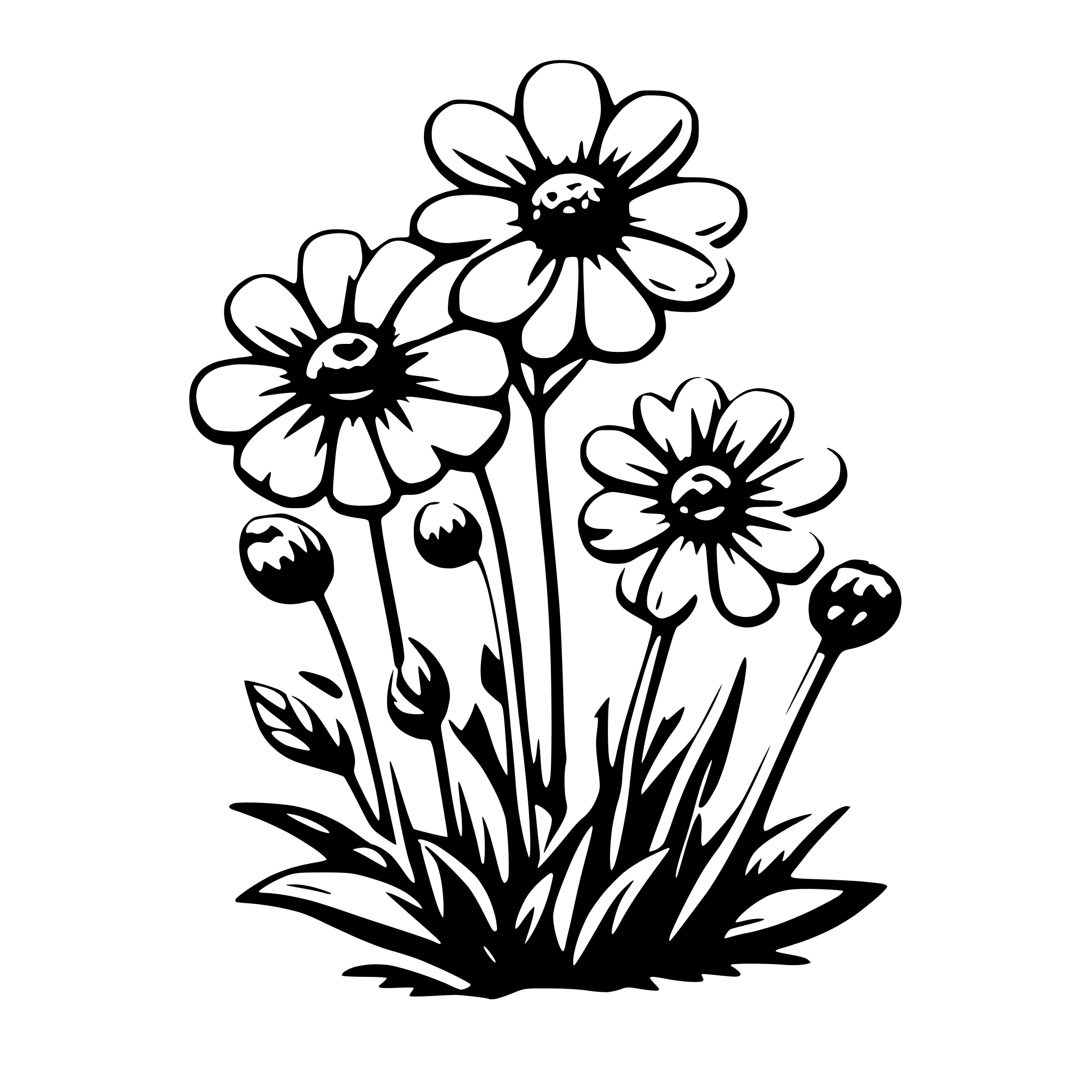 AI-generated SVG of 'Wildflowers'