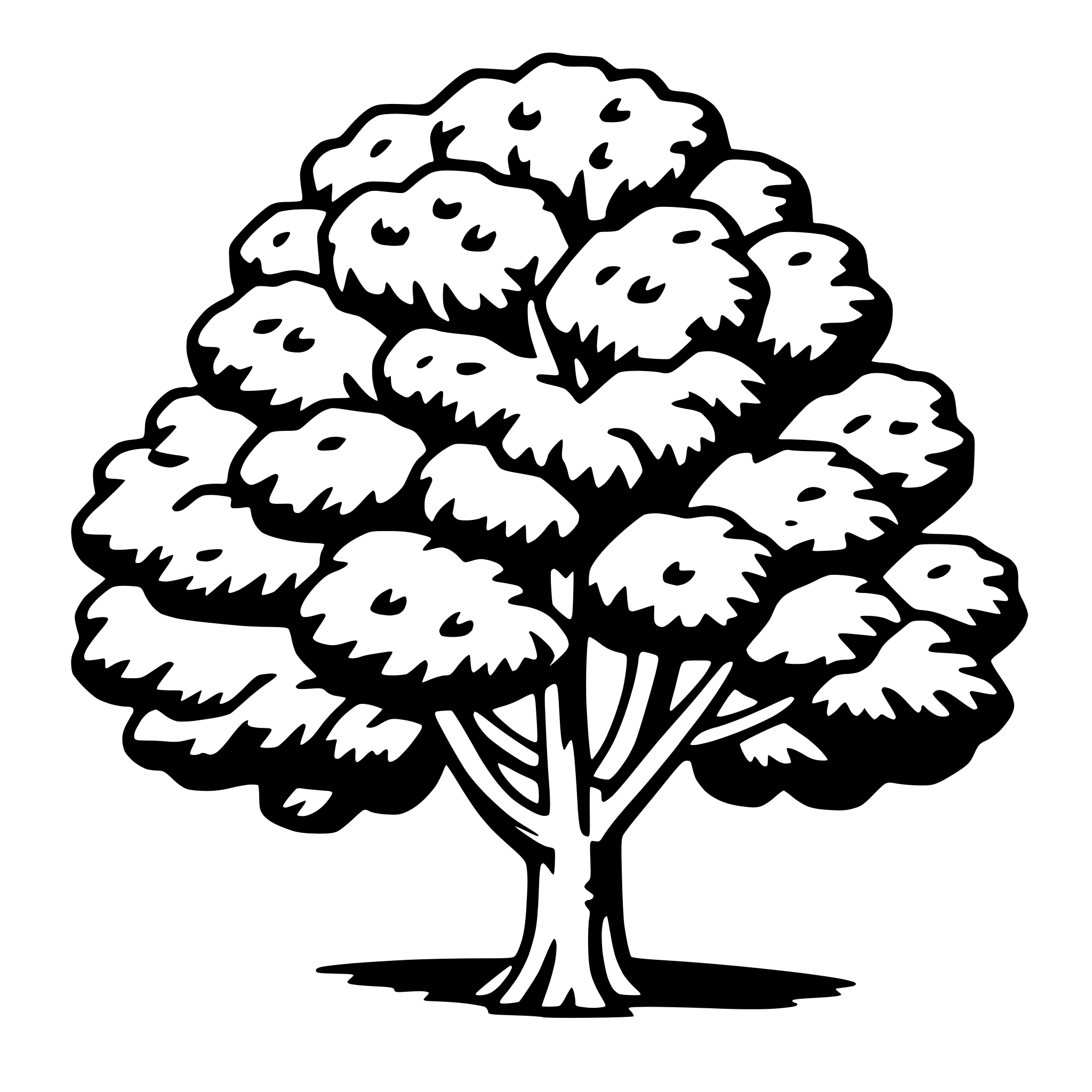 AI-generated SVG of 'hawthorn tree'