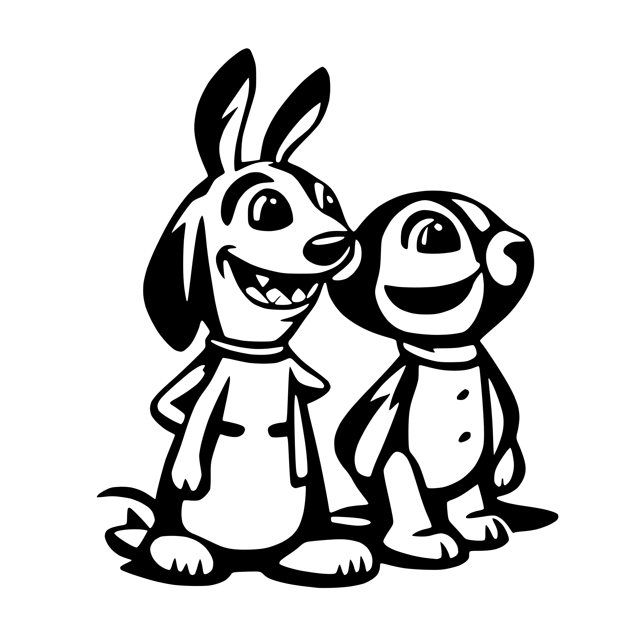 AI-generated SVG of a lilo and stitch