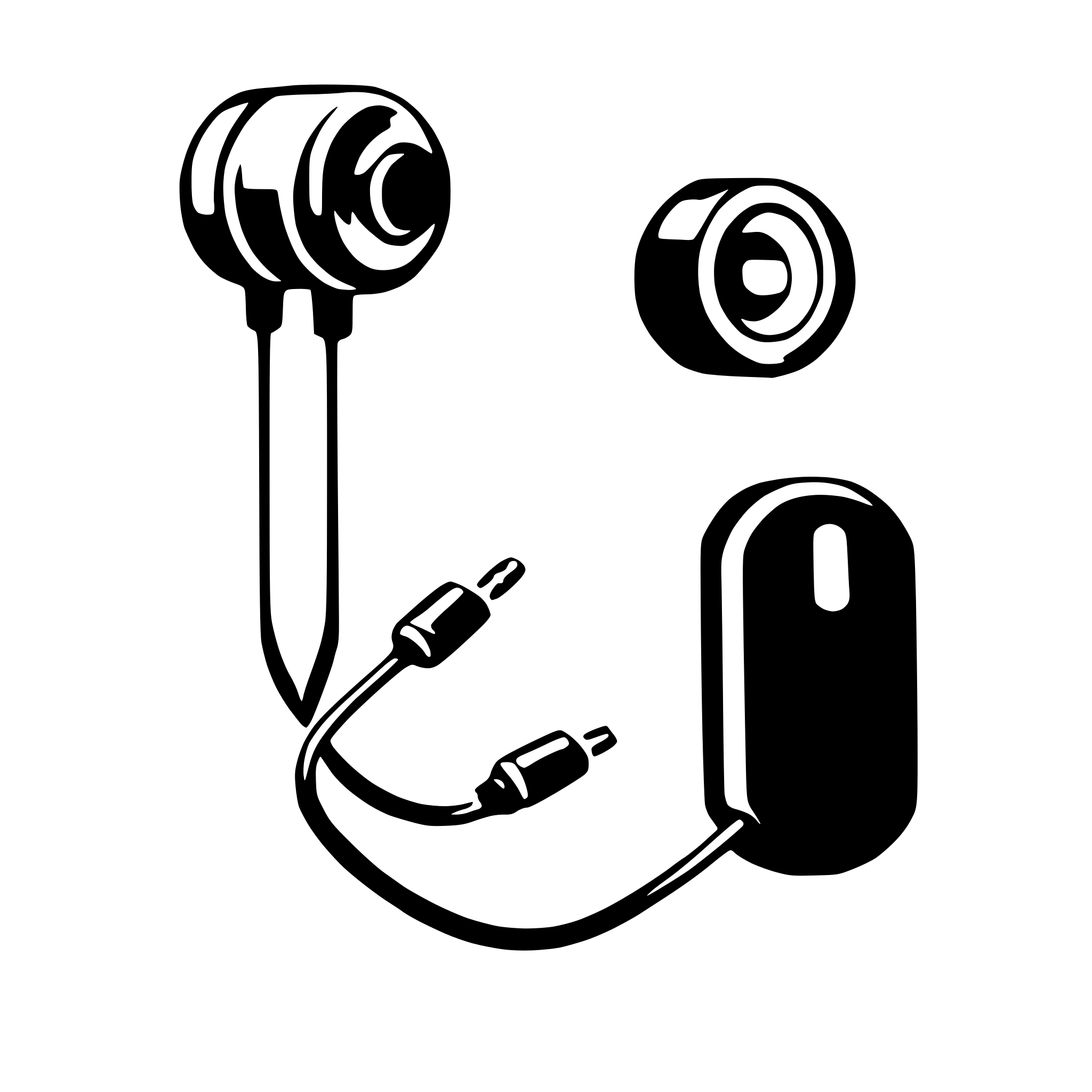 AI-generated SVG of a earbuds