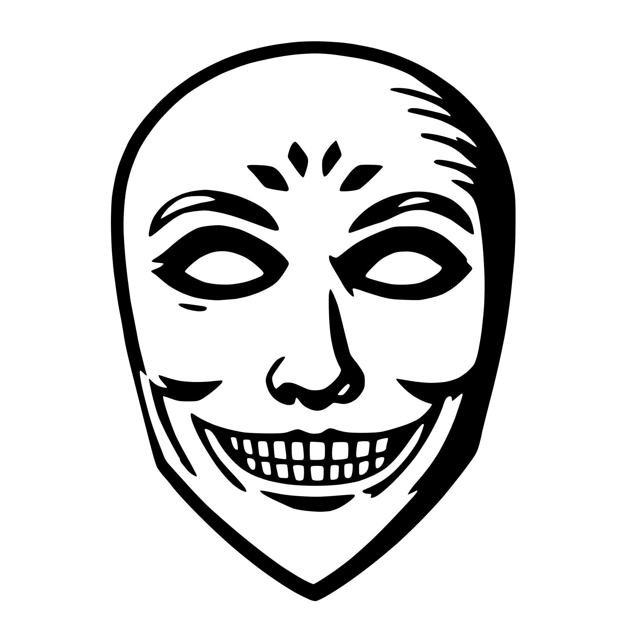 AI-generated SVG of a halloween mask