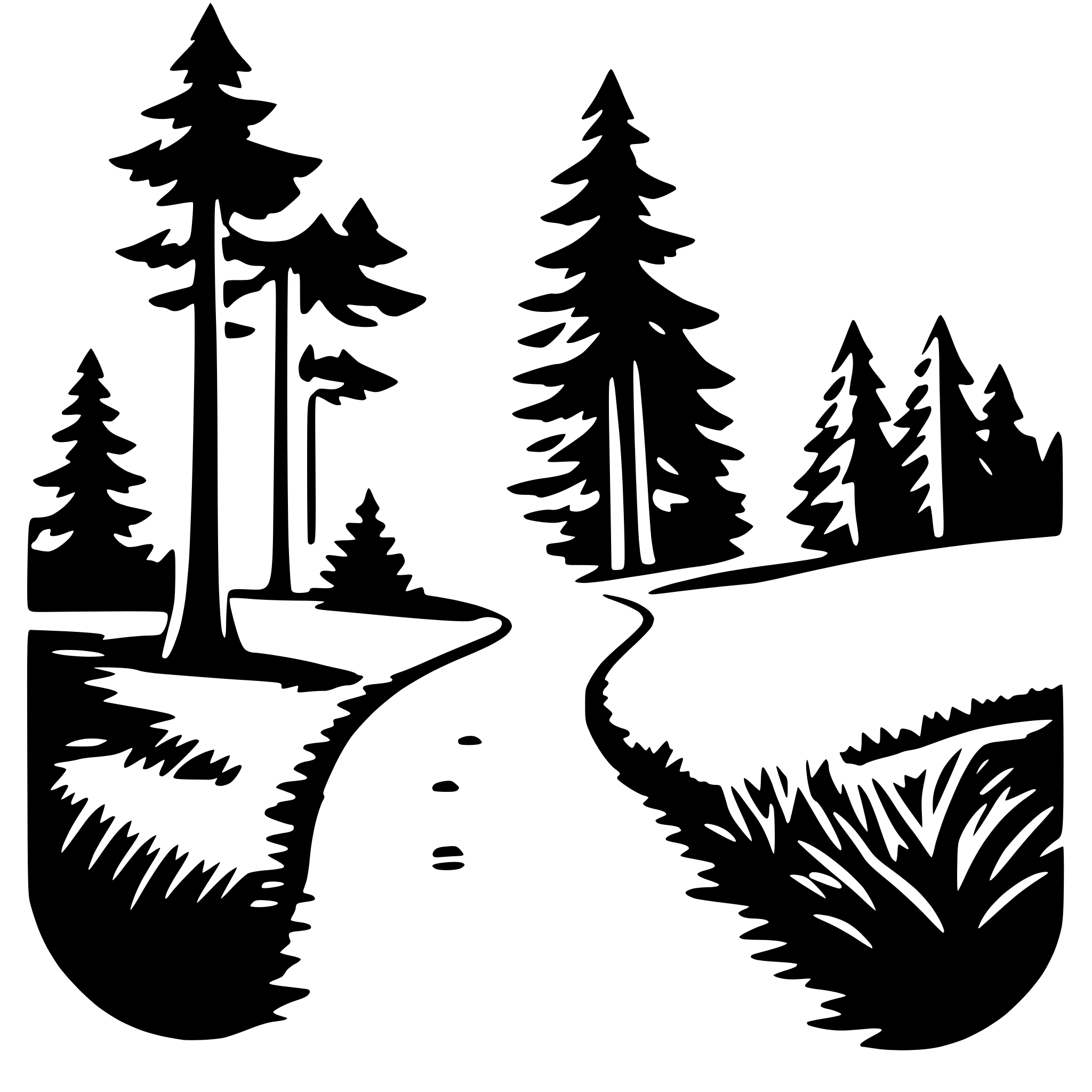 AI-generated SVG of a forest hike