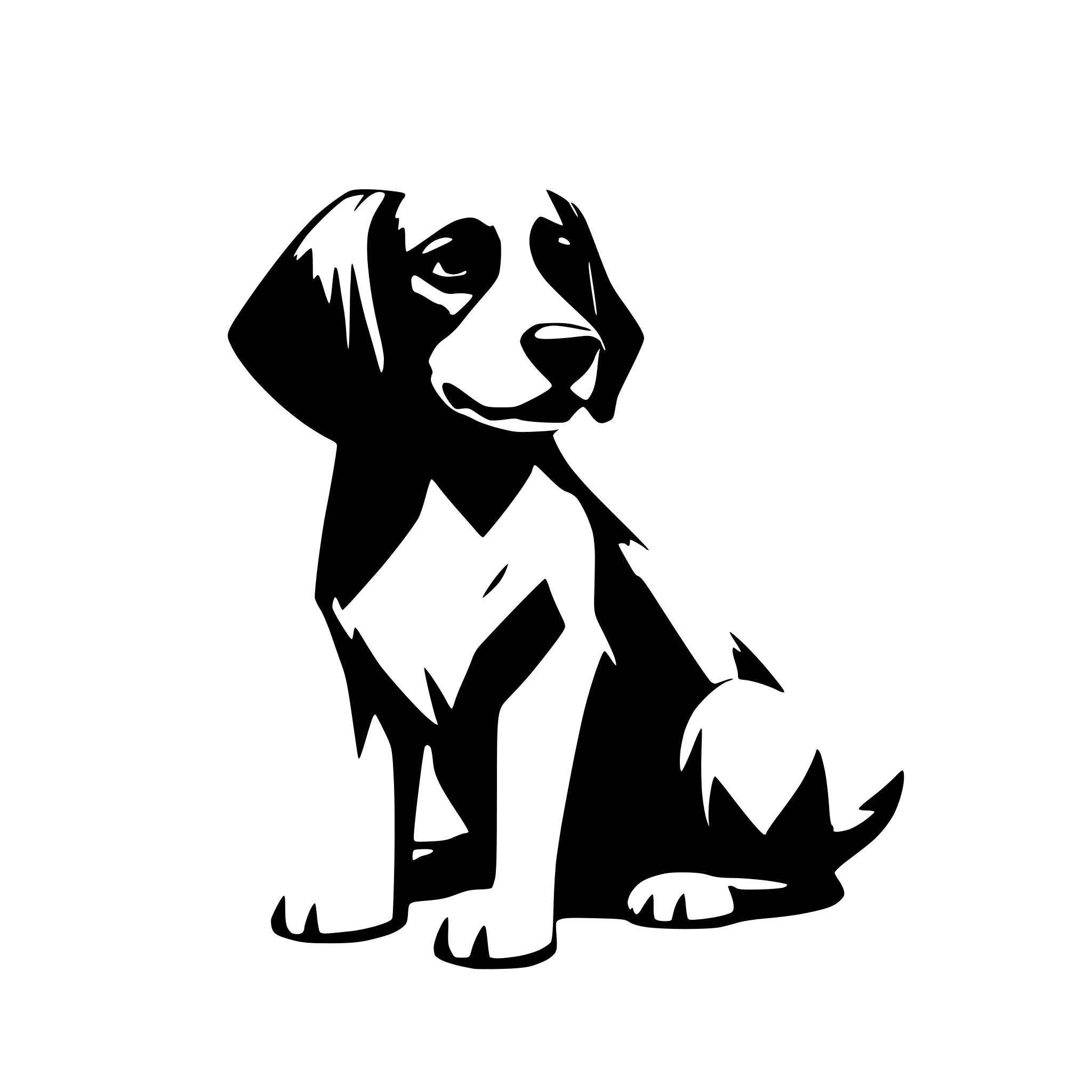 AI-generated SVG of 'a low poly dog'
