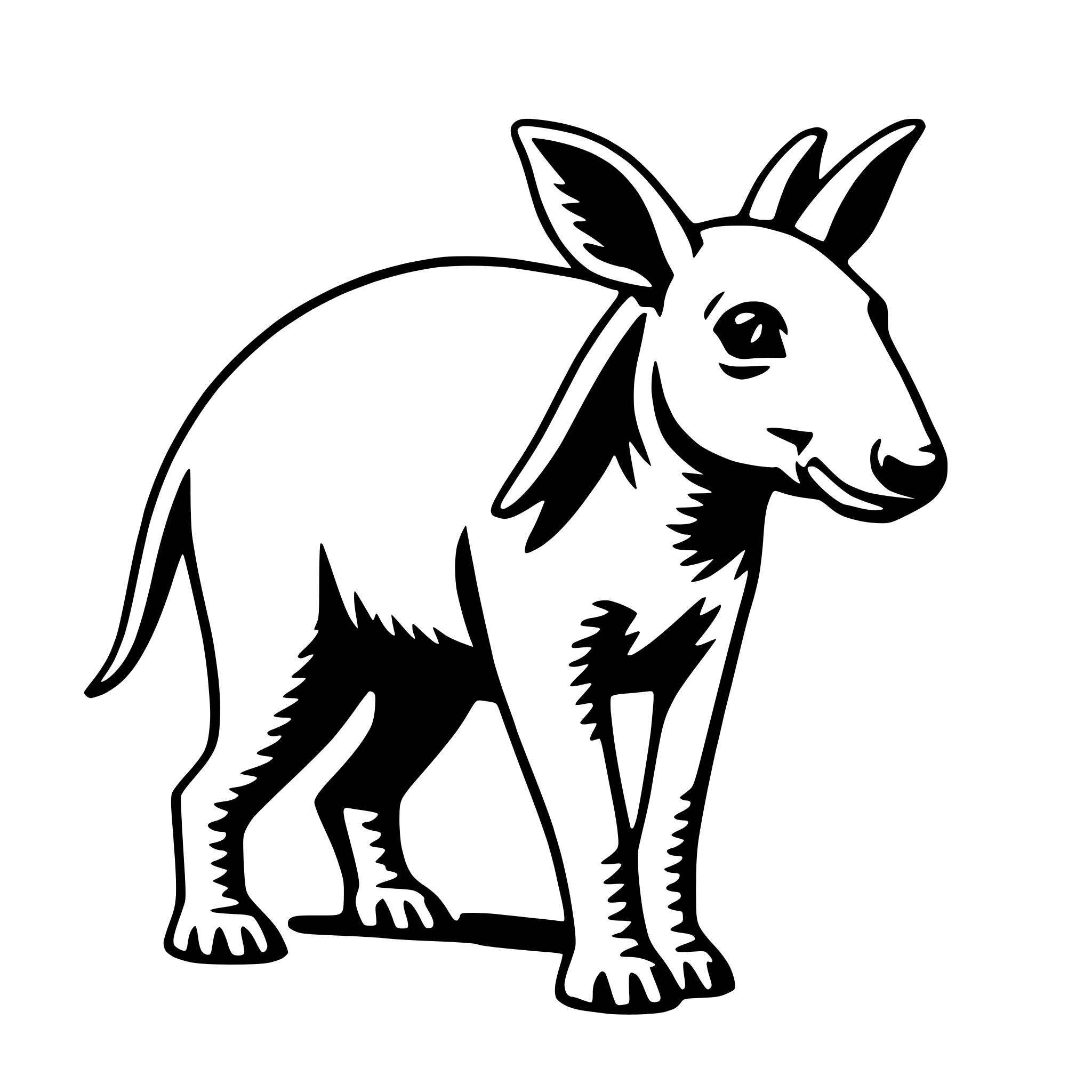 AI-generated SVG of 'aardvark'