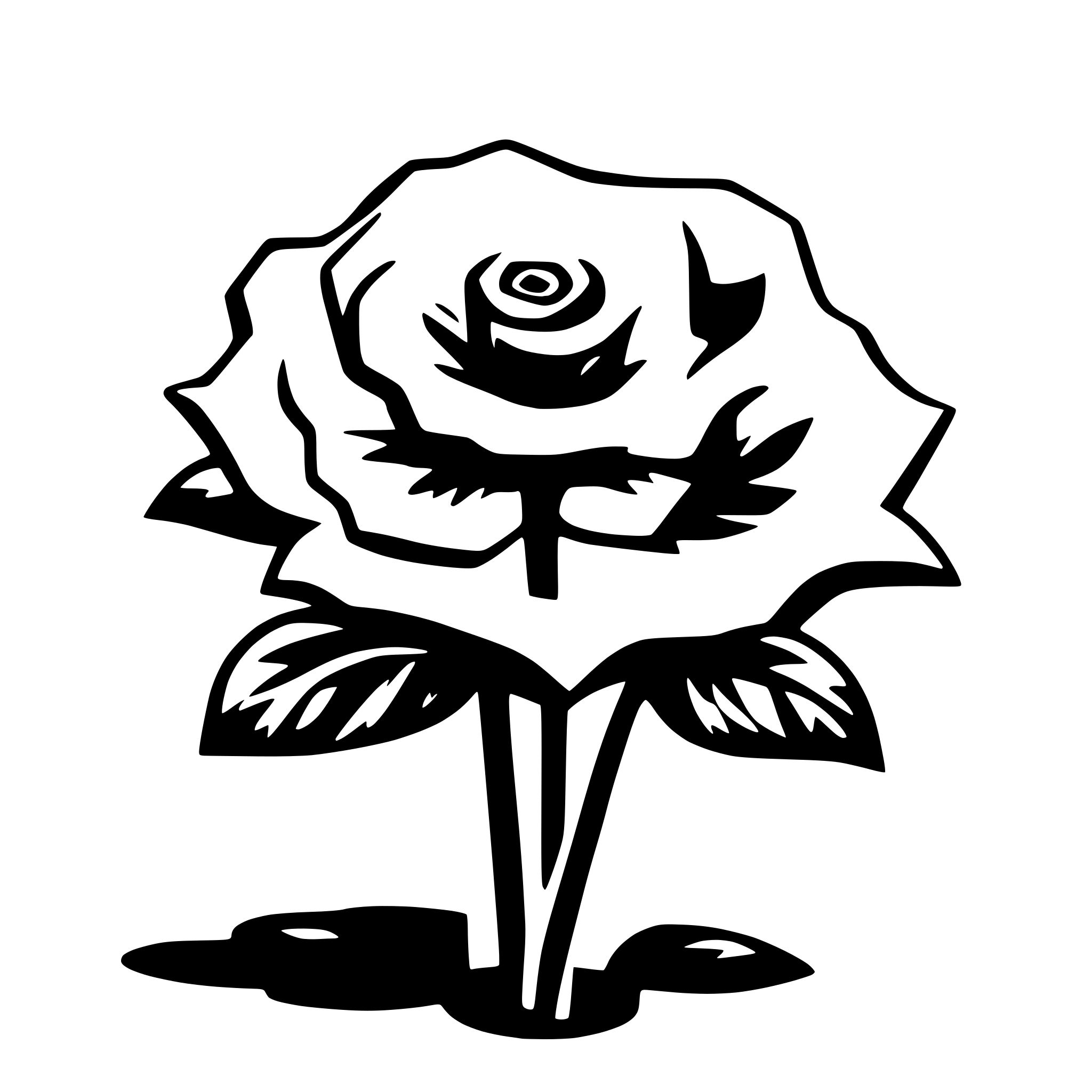 AI-generated SVG of a وردة