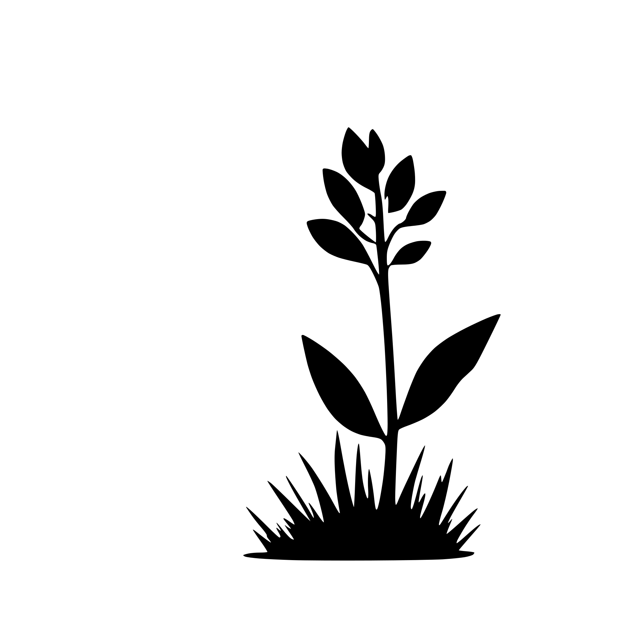 AI-generated SVG of a silhouette of grass