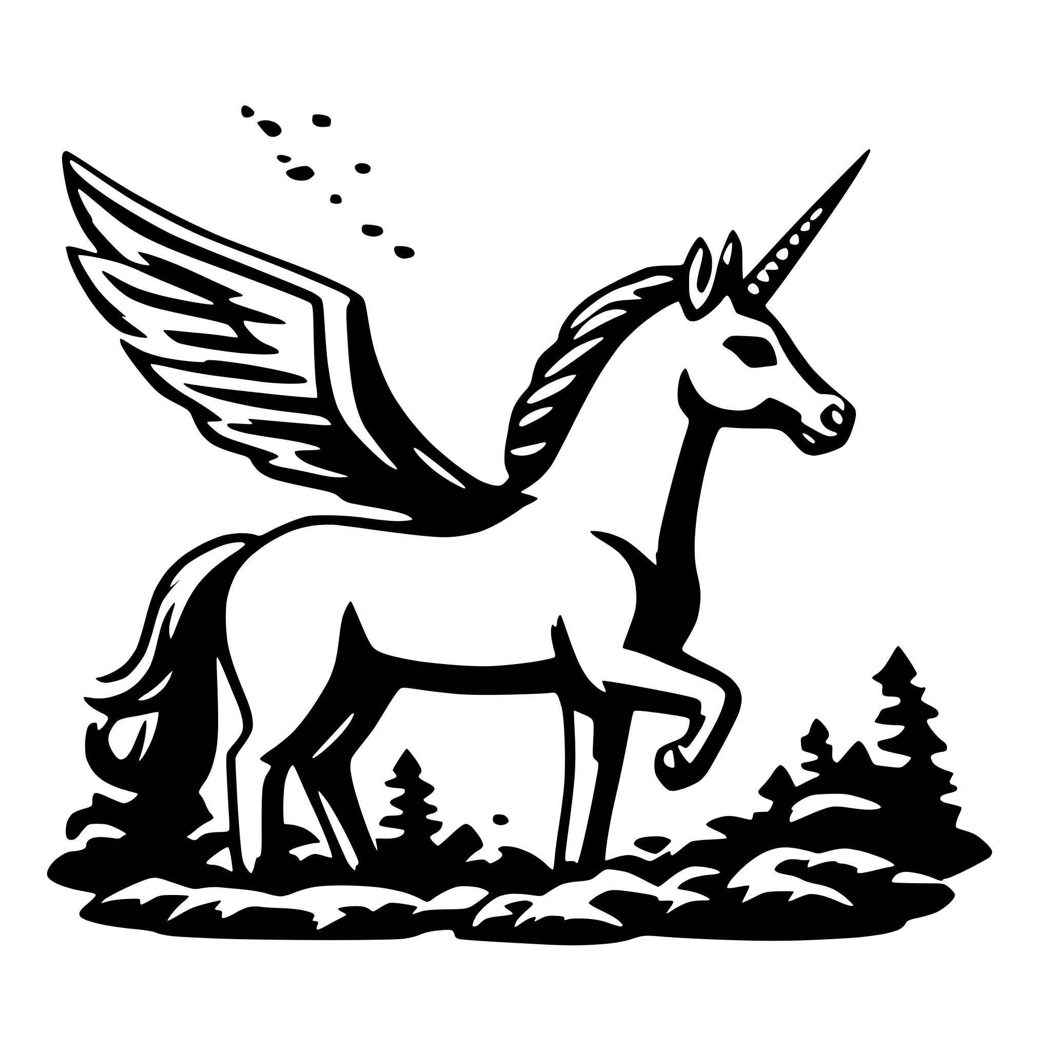 AI-generated SVG of a einhorn