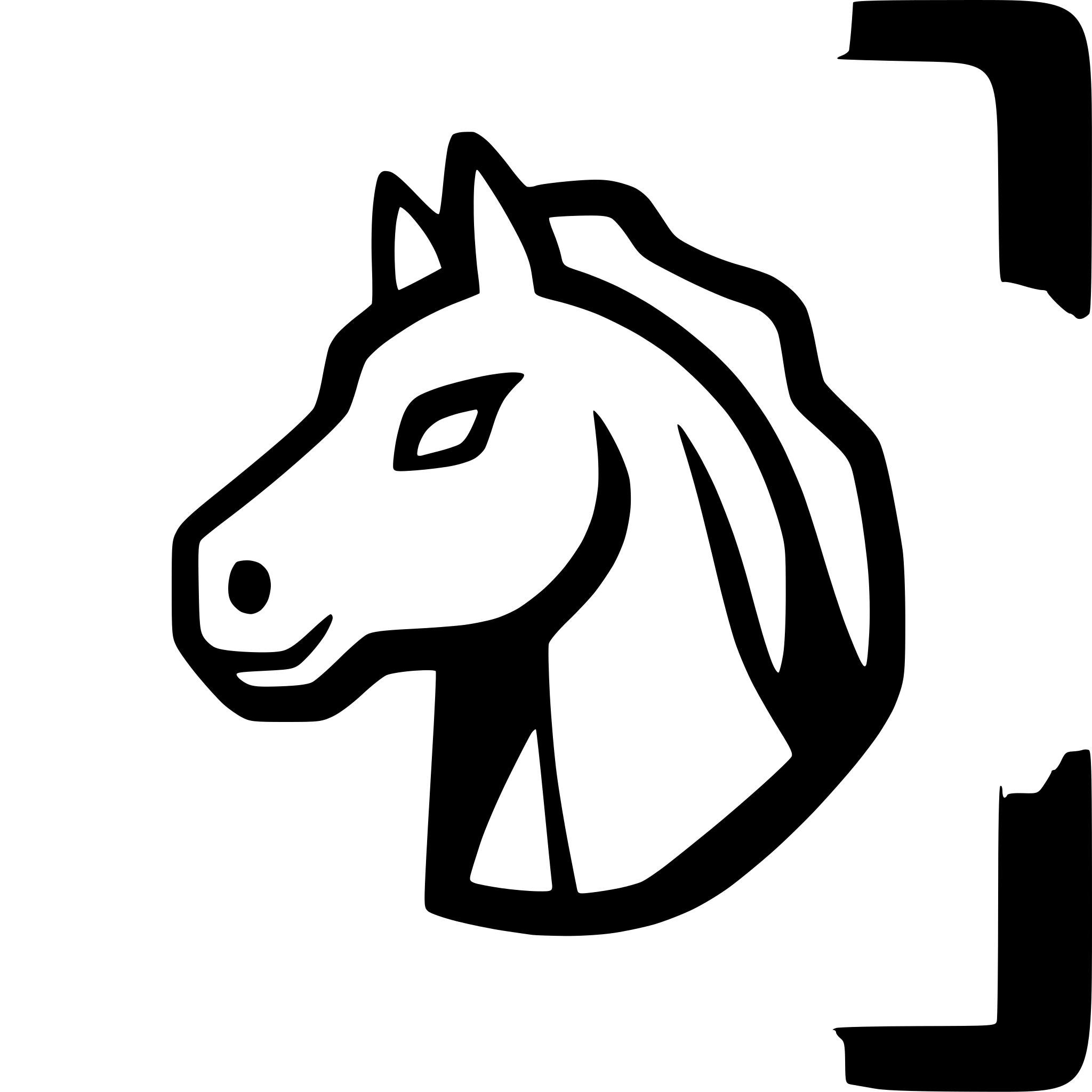 AI-generated SVG of a simple horse head in a pin