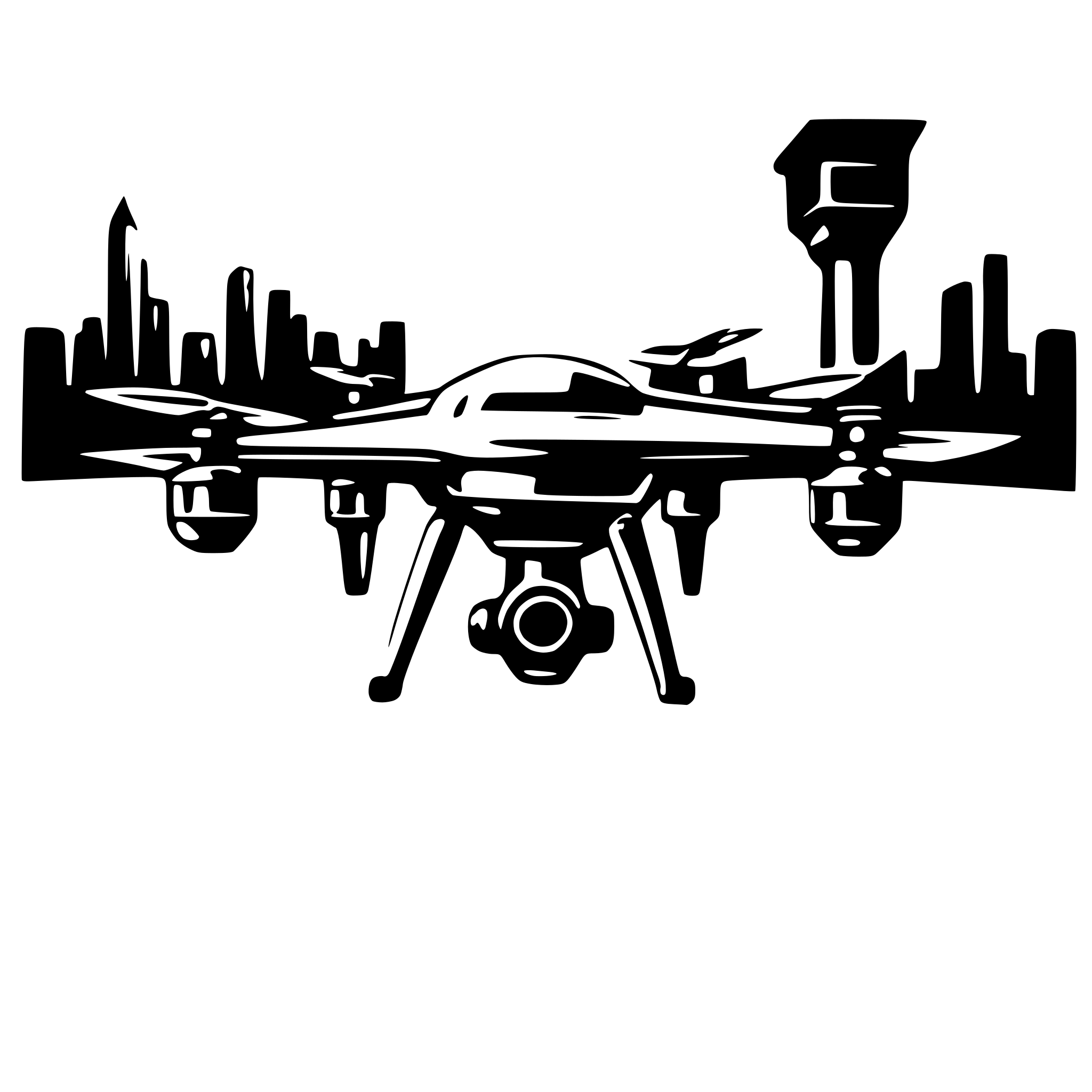 AI-generated SVG of a Imagem de drone sobrevoando rua
