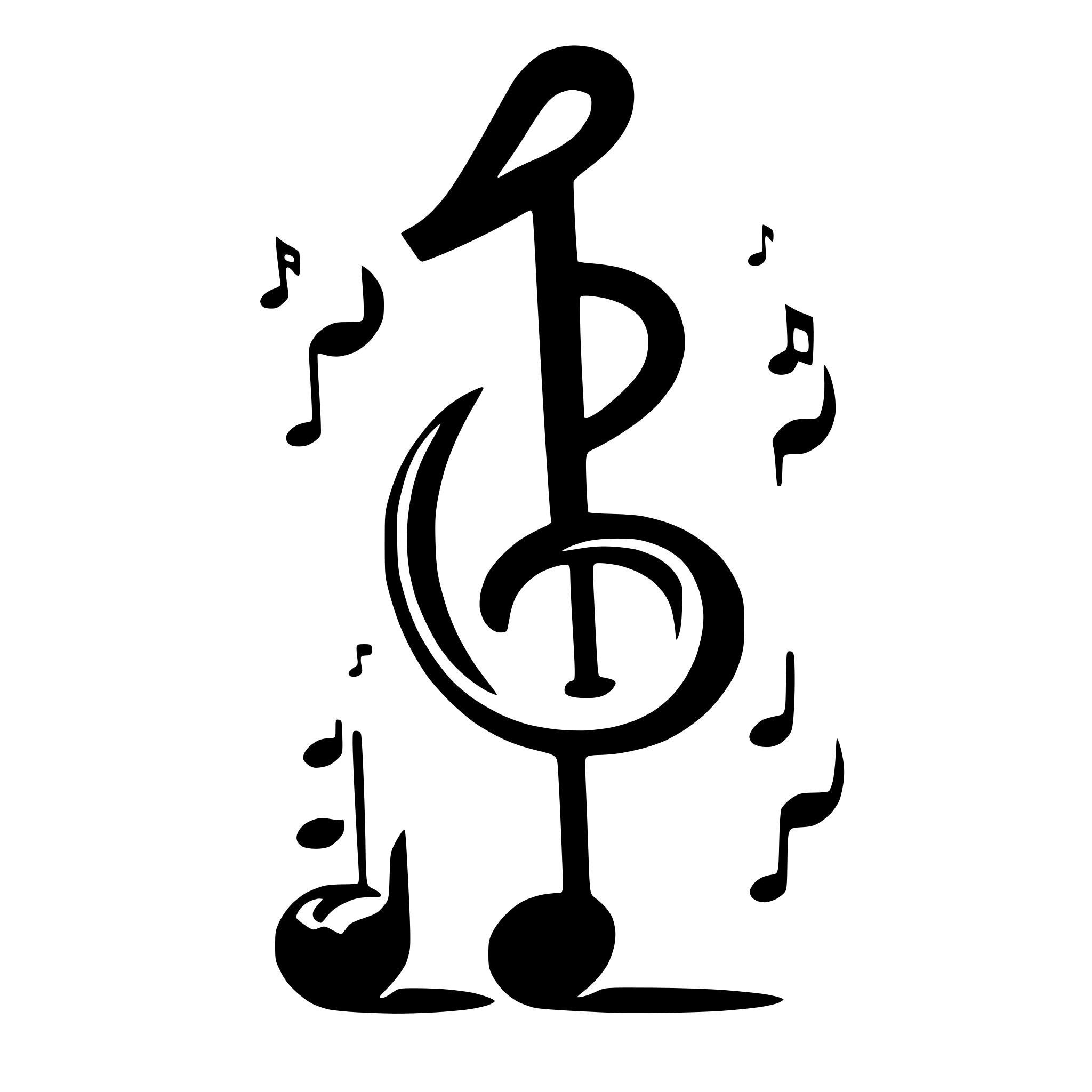 AI-generated SVG of 'Musical Note Fun Cute'