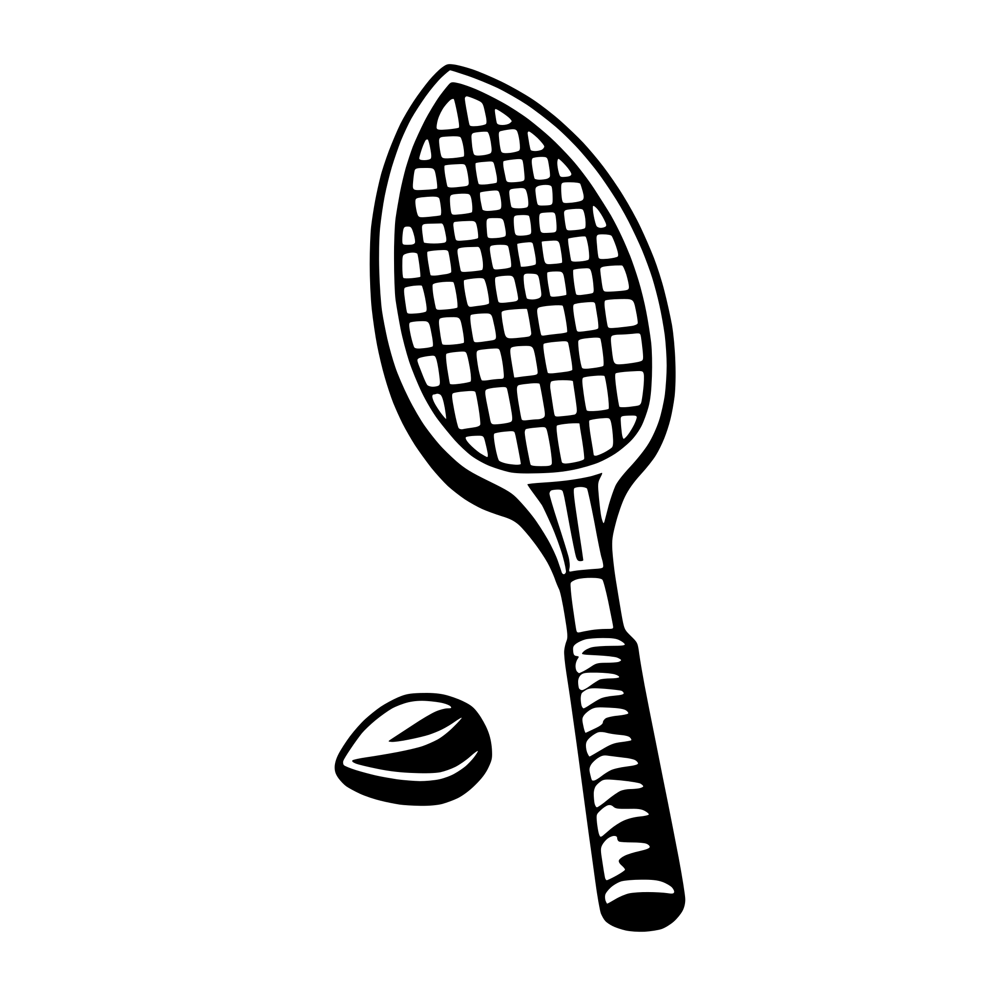 AI-generated SVG of a racket