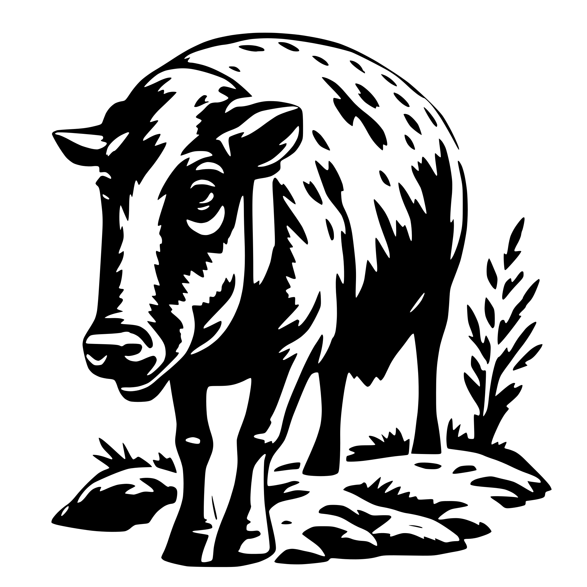 AI-generated SVG of 'Sanglier bucheron'