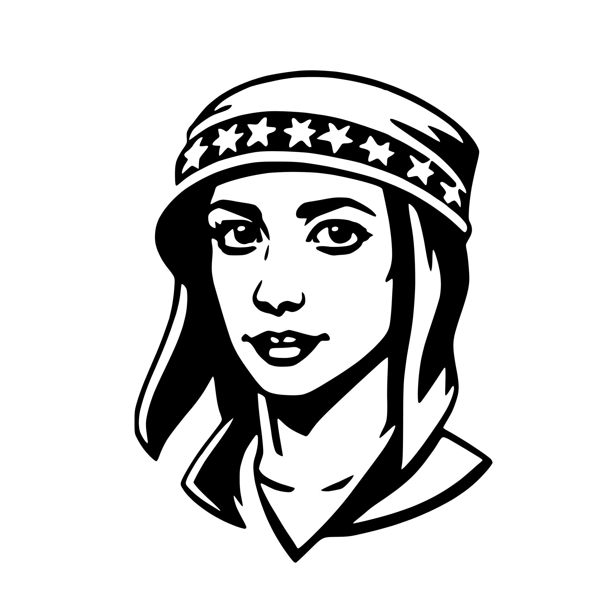 AI-generated SVG of 'bandana'