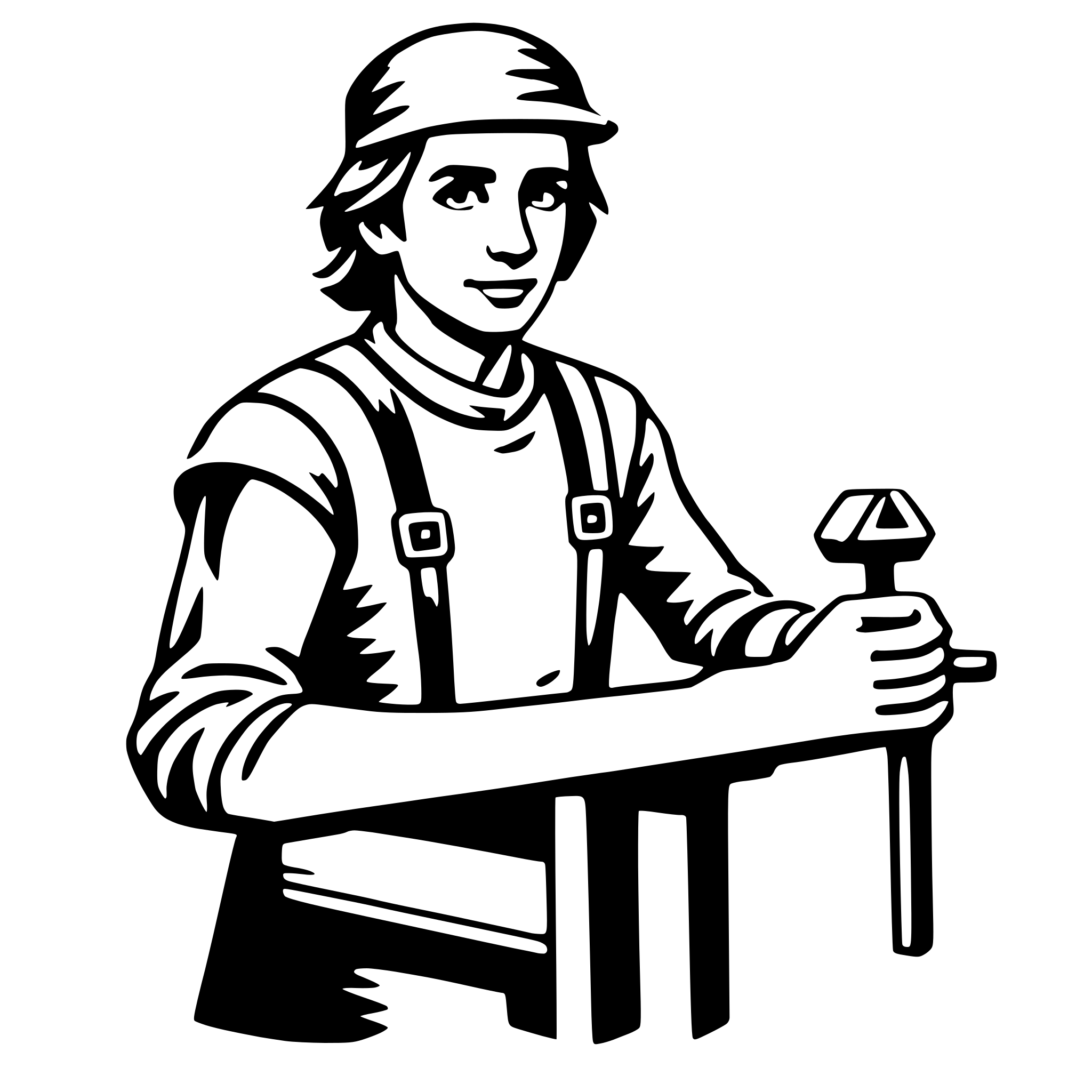 AI-generated SVG of 'carpenter'