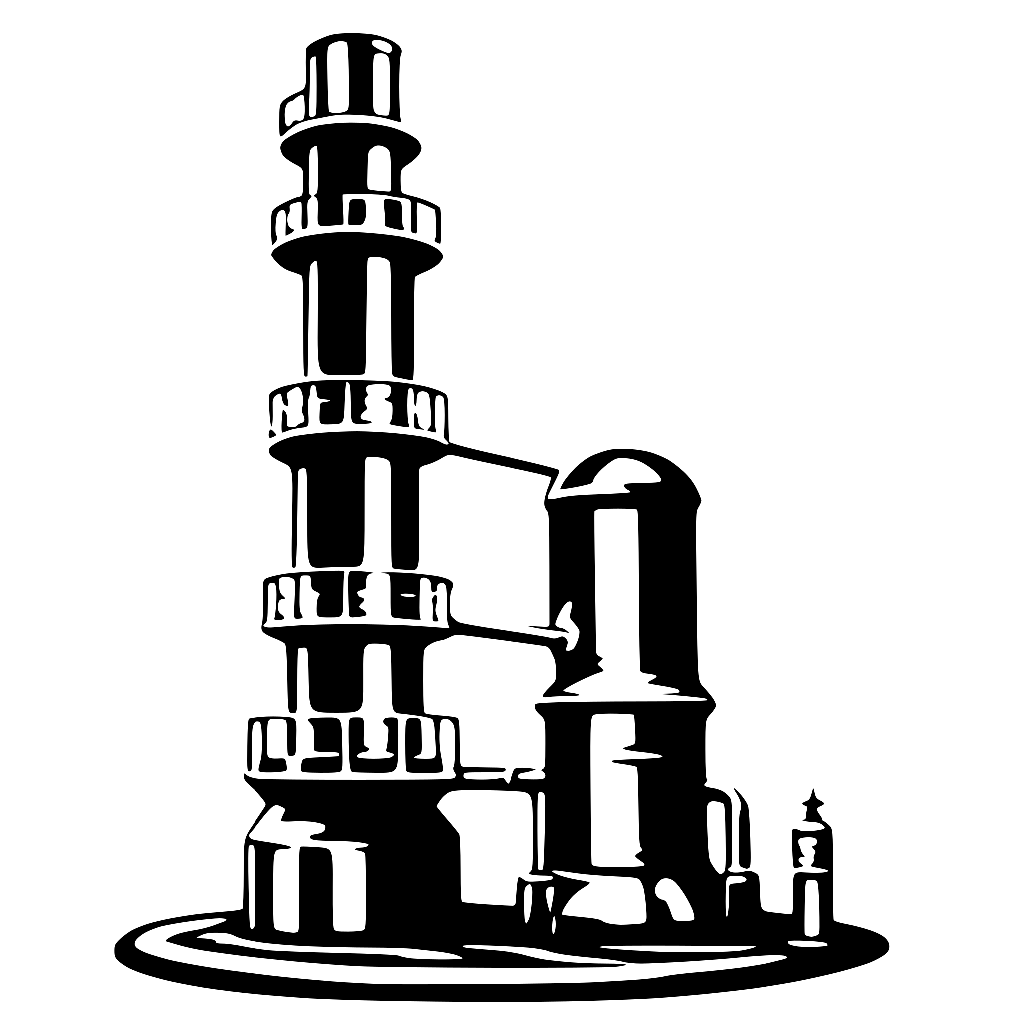 AI-generated SVG of a single distillation column