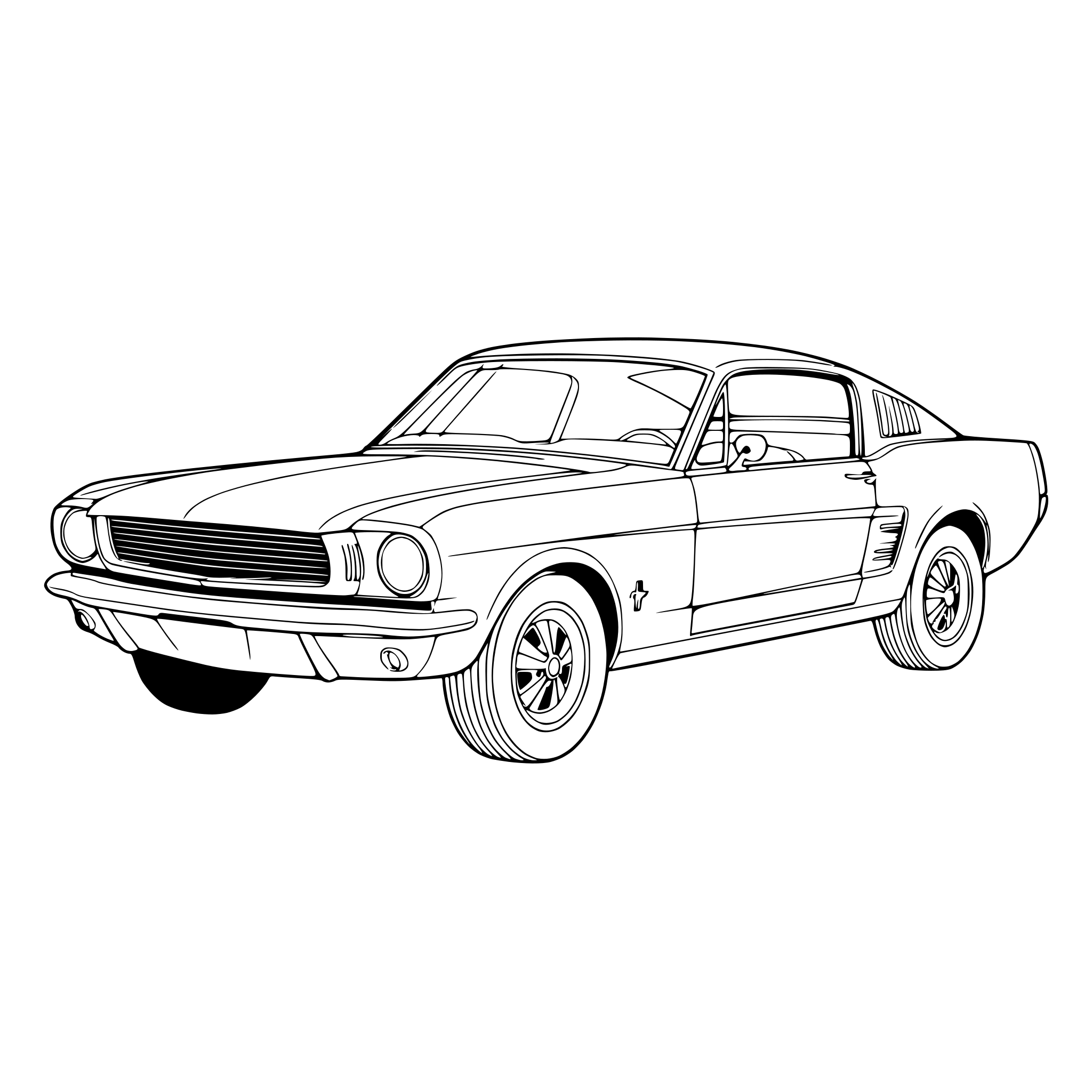 AI-generated SVG of a Ford mustang