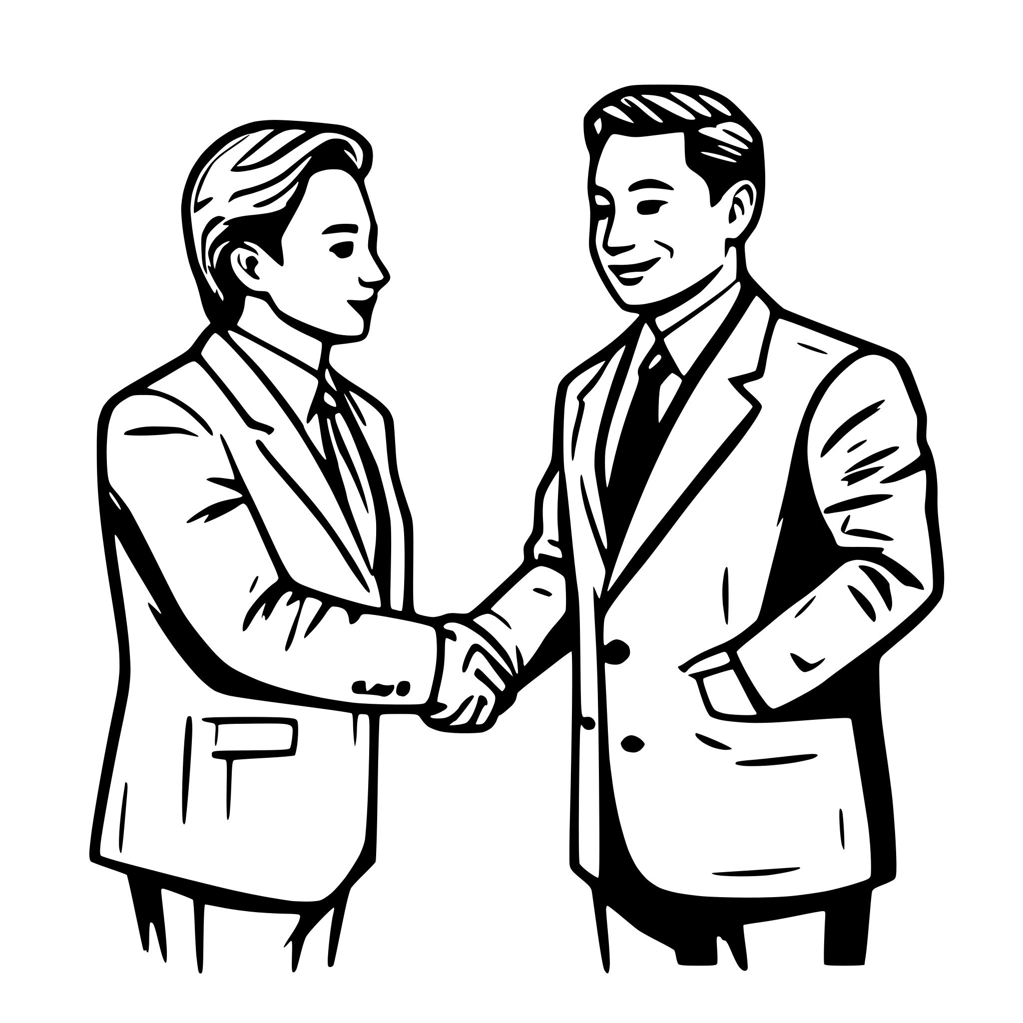 AI-generated SVG of a Trump shakes hand with Elon Musk