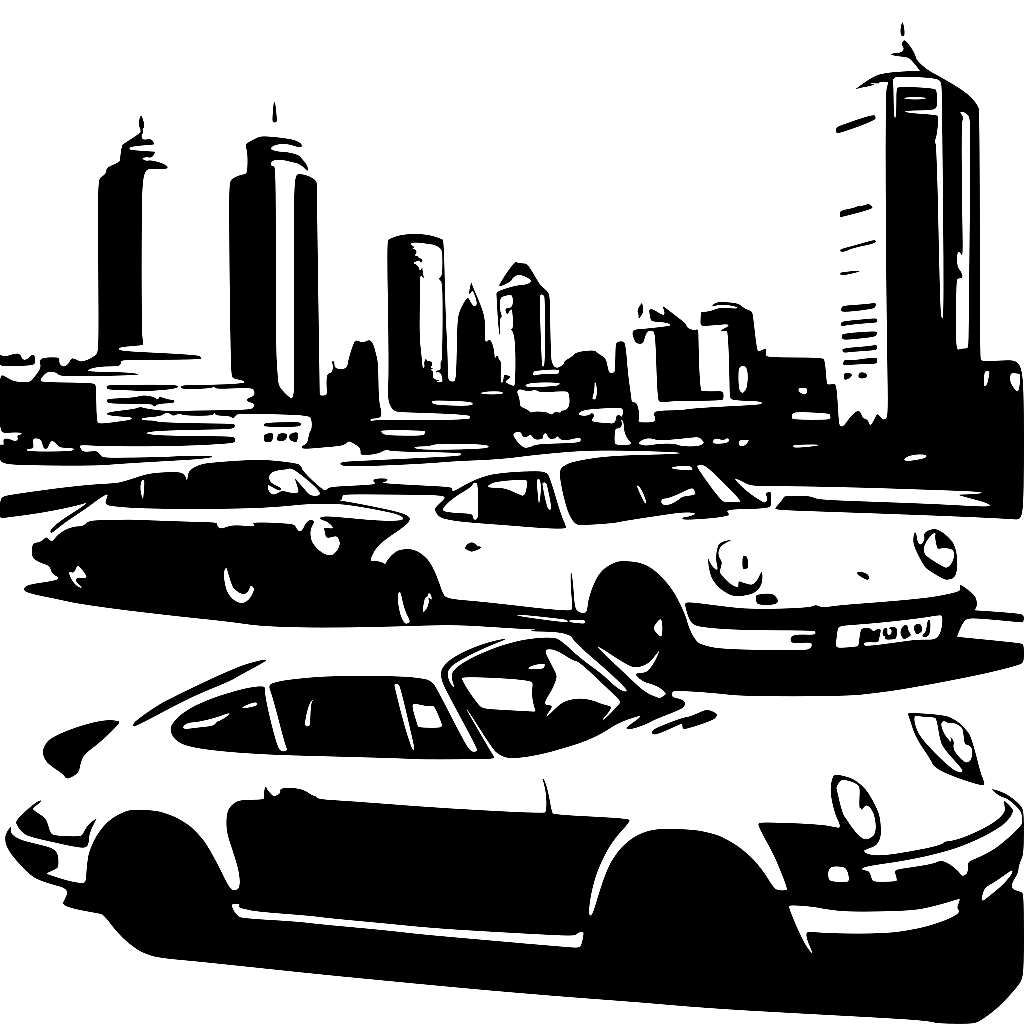 AI-generated SVG of a Many Porsche 911 standing near to each other with Stockholm in the background AI-generated SVG of a Many Porsche 911 standing near to each other with Stockholm in the background