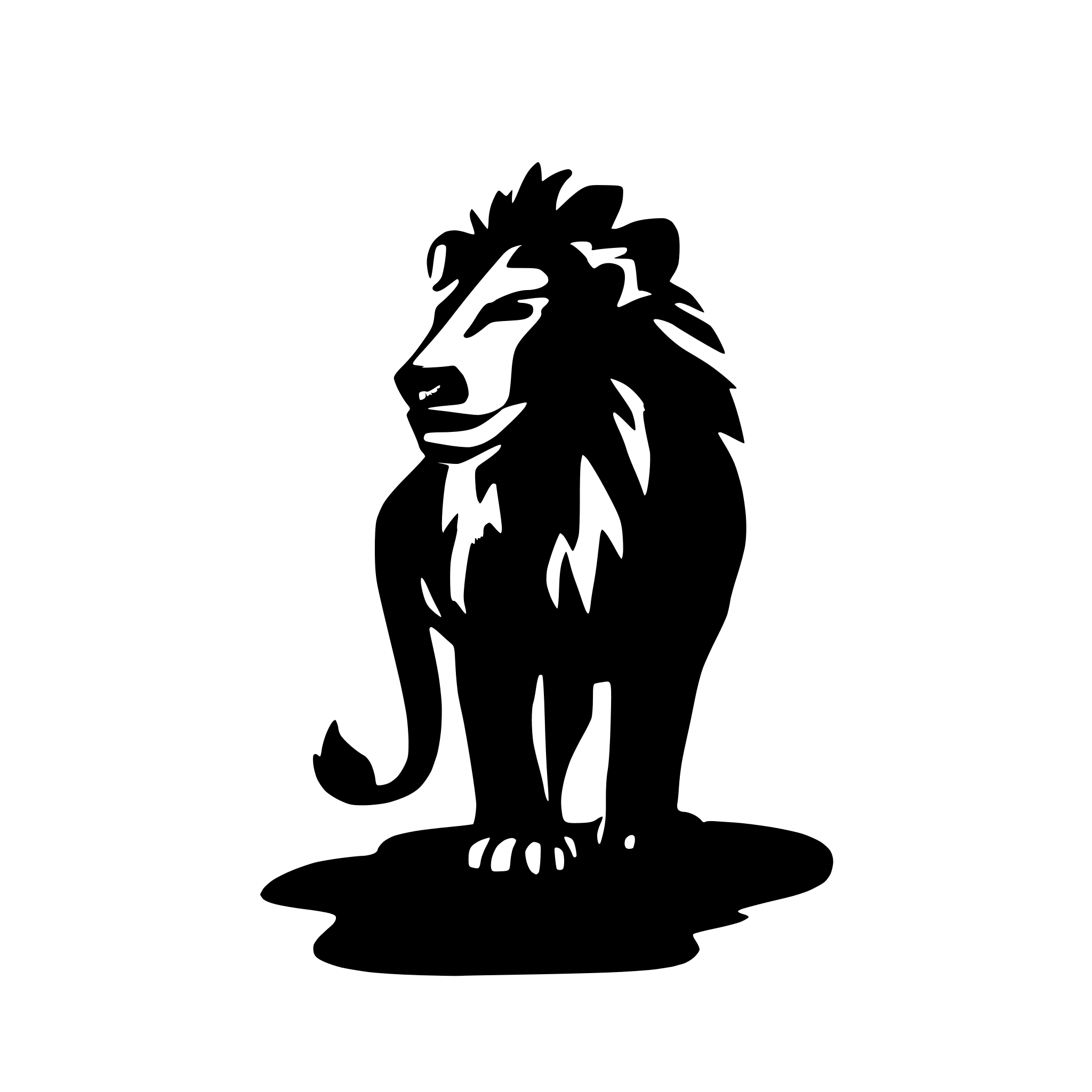 AI-generated SVG of a lion
