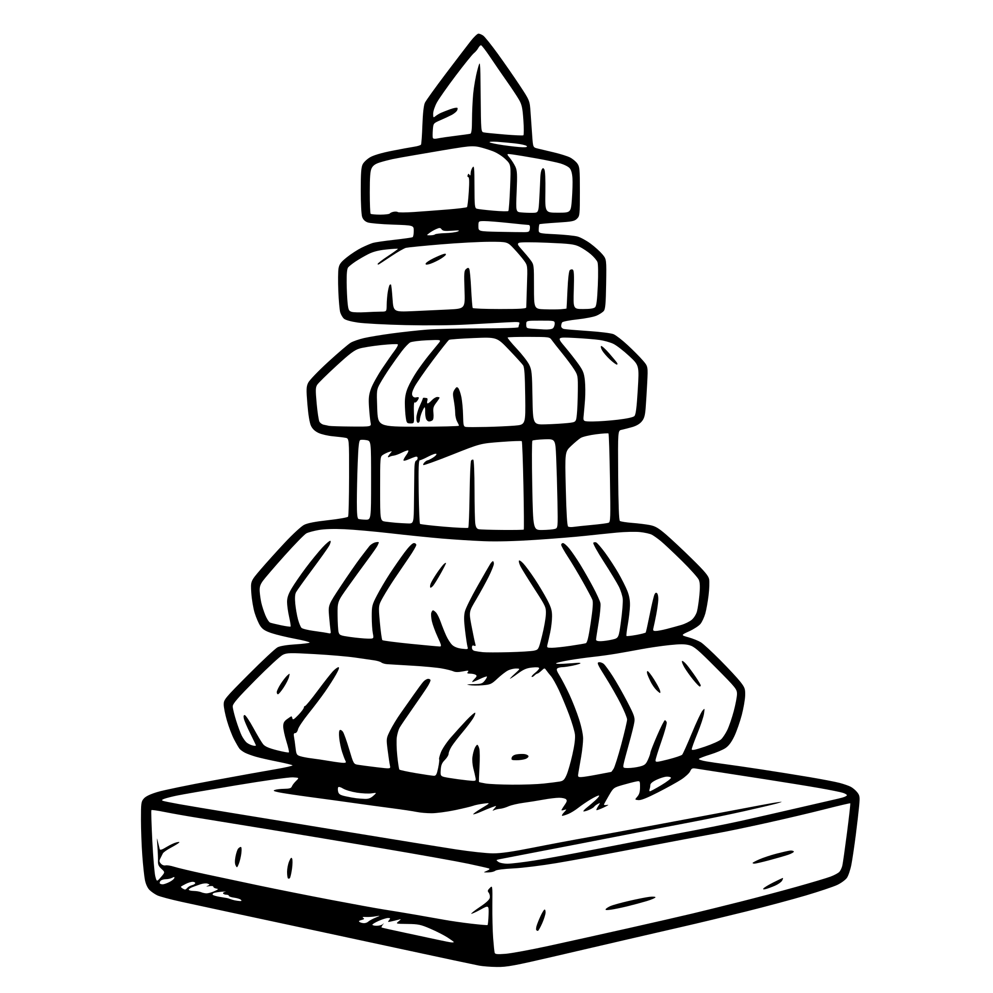 AI-generated SVG of a towers of hanoi