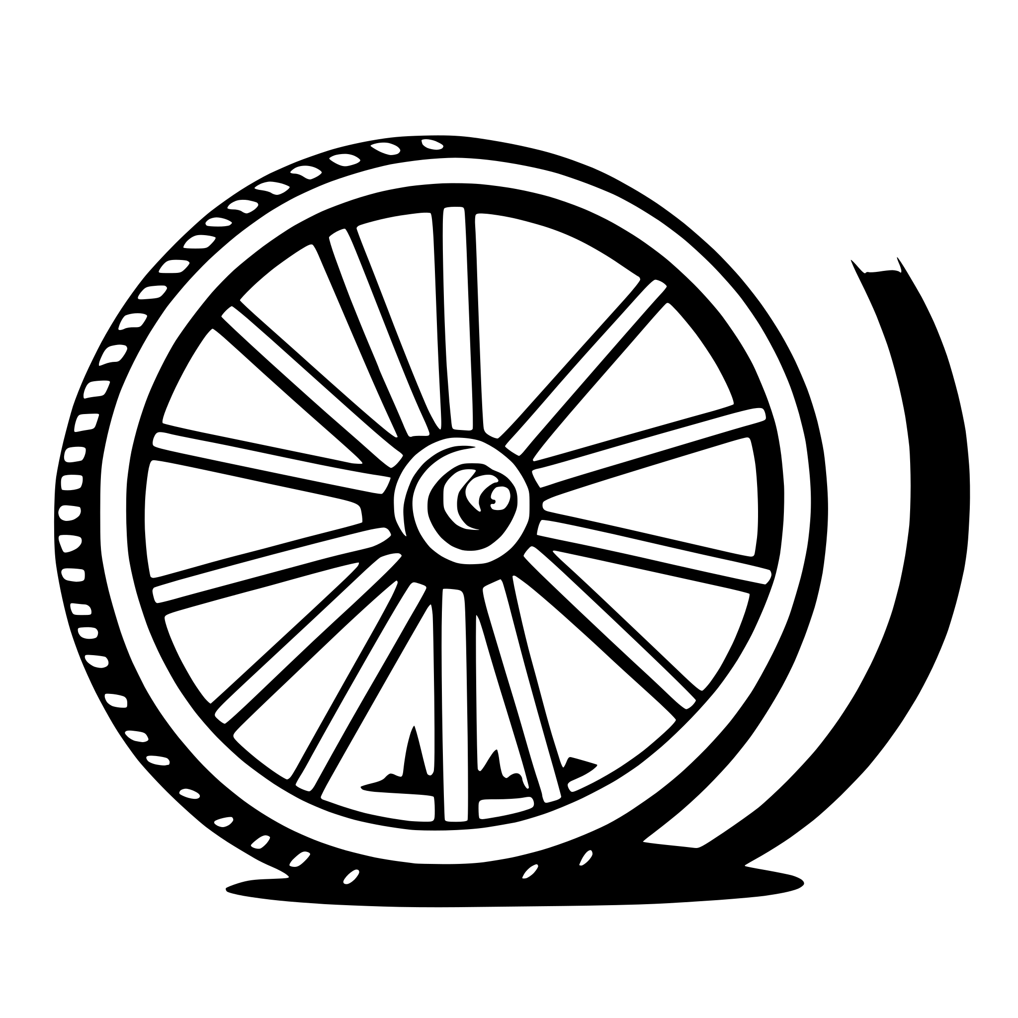 AI-generated SVG of 'bicycle wheel'