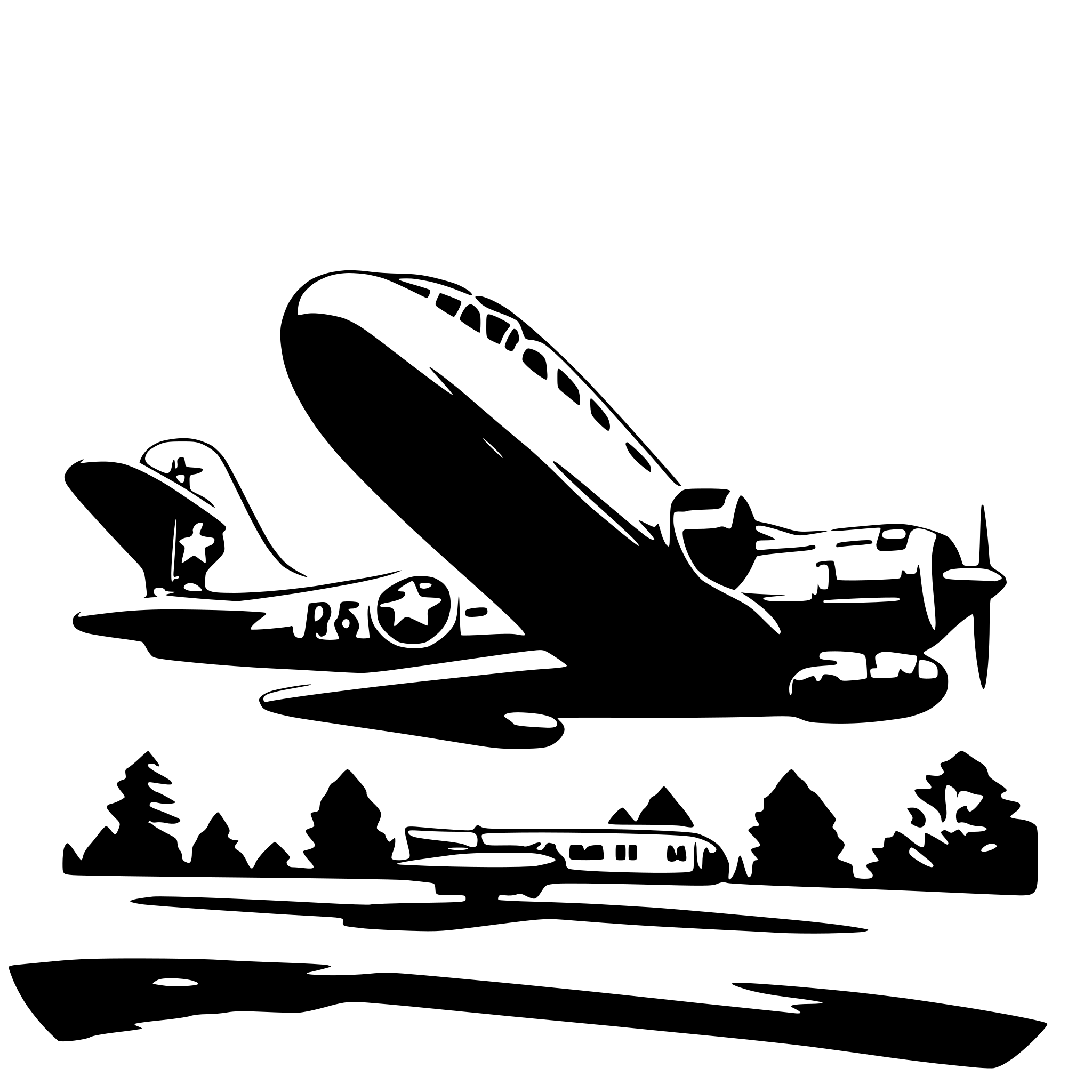 AI-generated SVG of a A b017 flying fortress