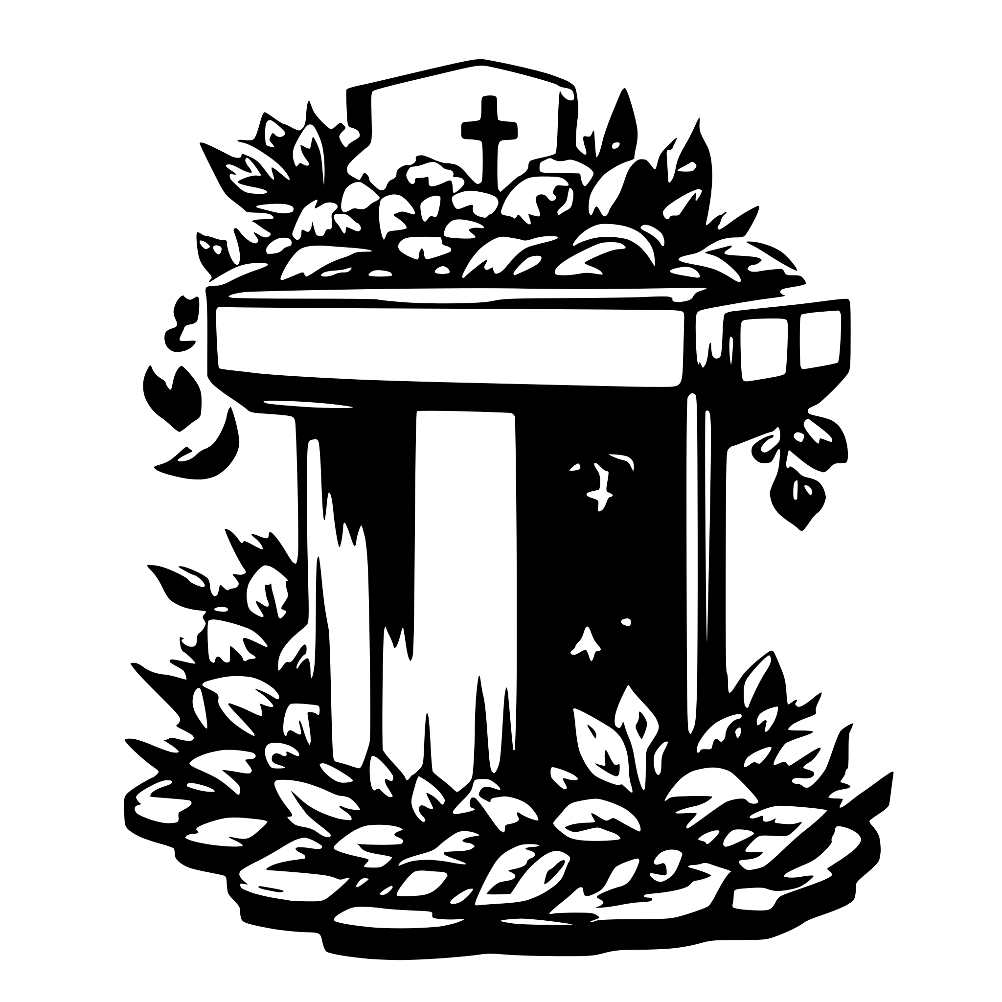 AI-generated SVG of a funeral