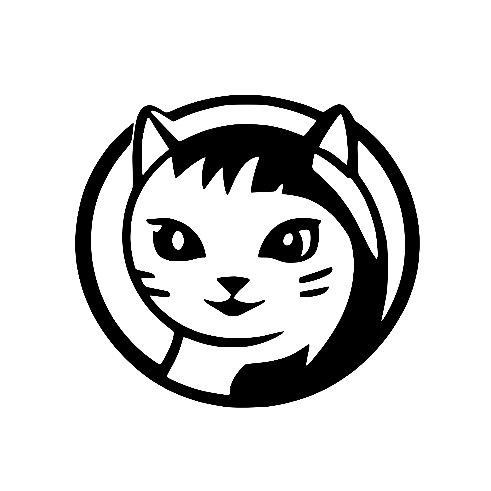 AI-generated SVG of 'cat head in circle'