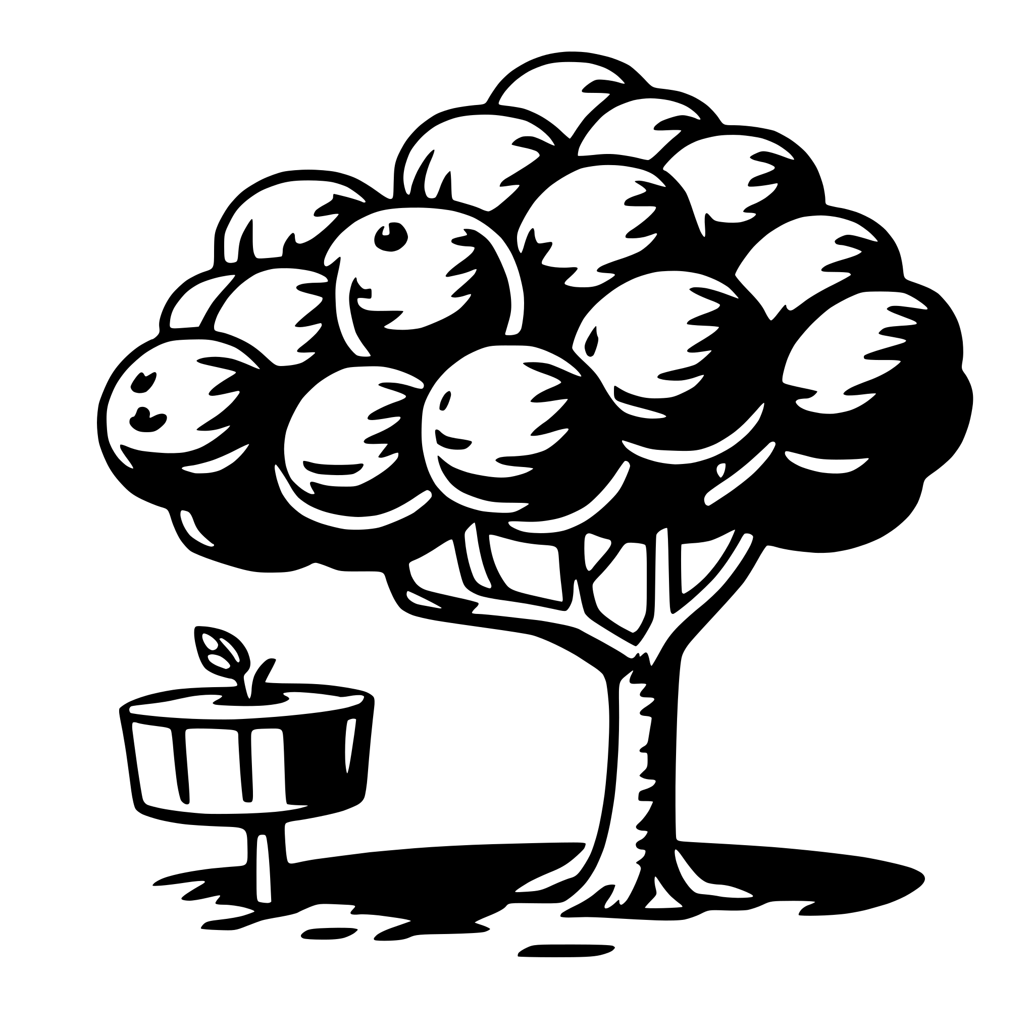 AI-generated SVG of a apple tree