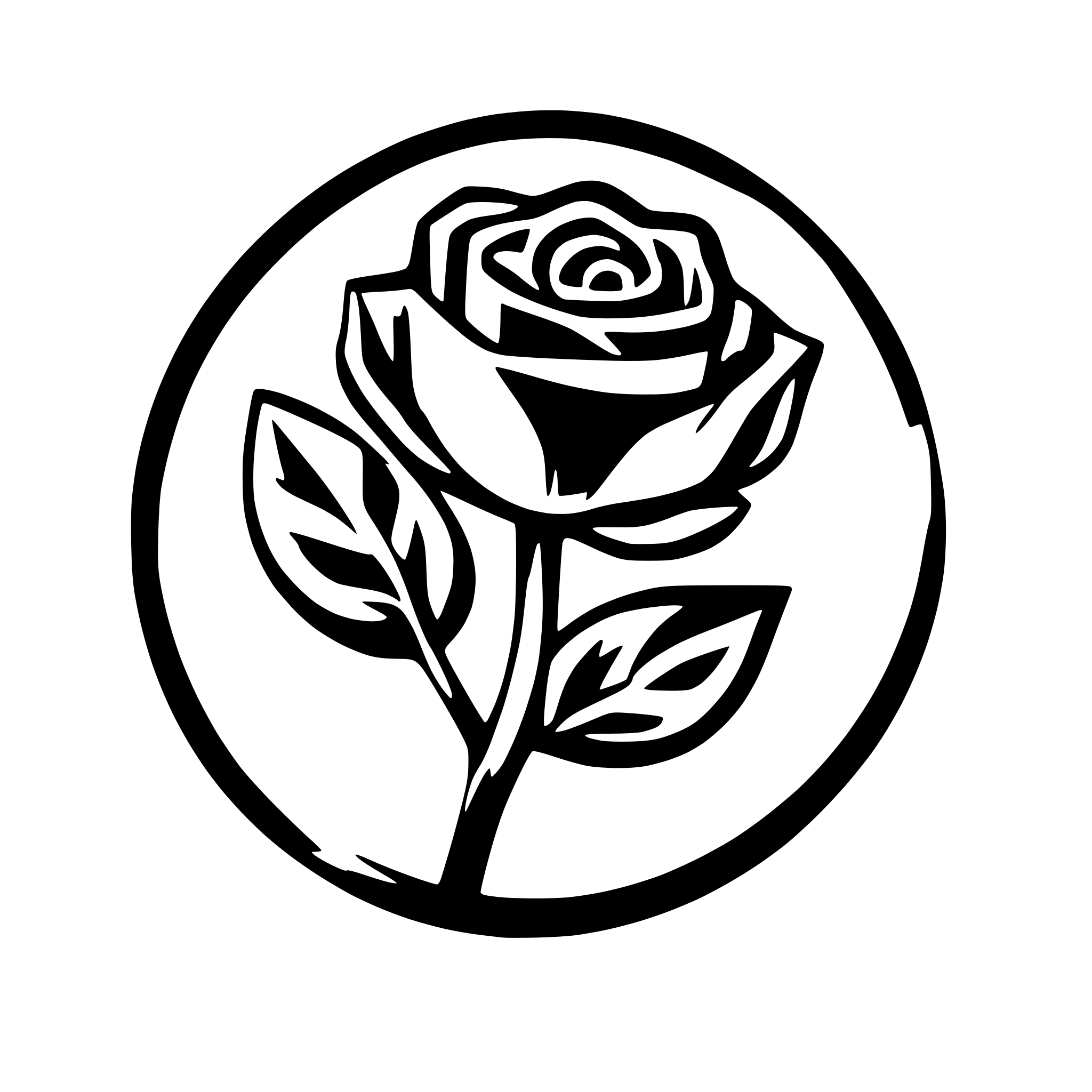 AI-generated SVG of a rose illustration