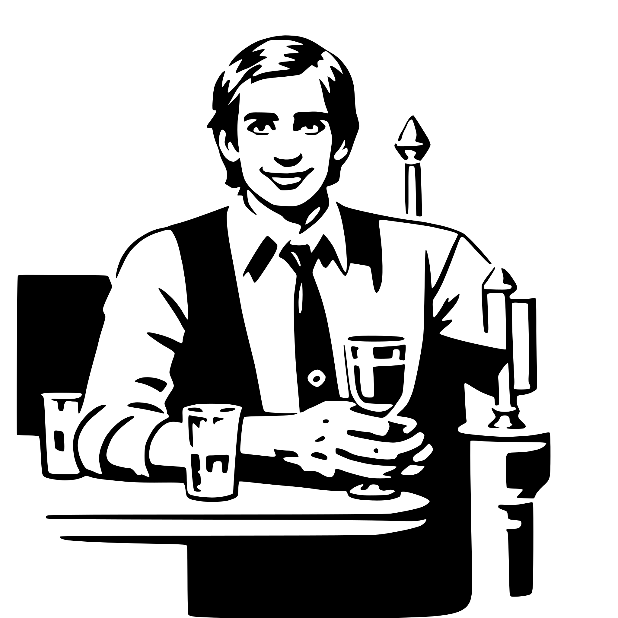 AI-generated SVG of a barman
