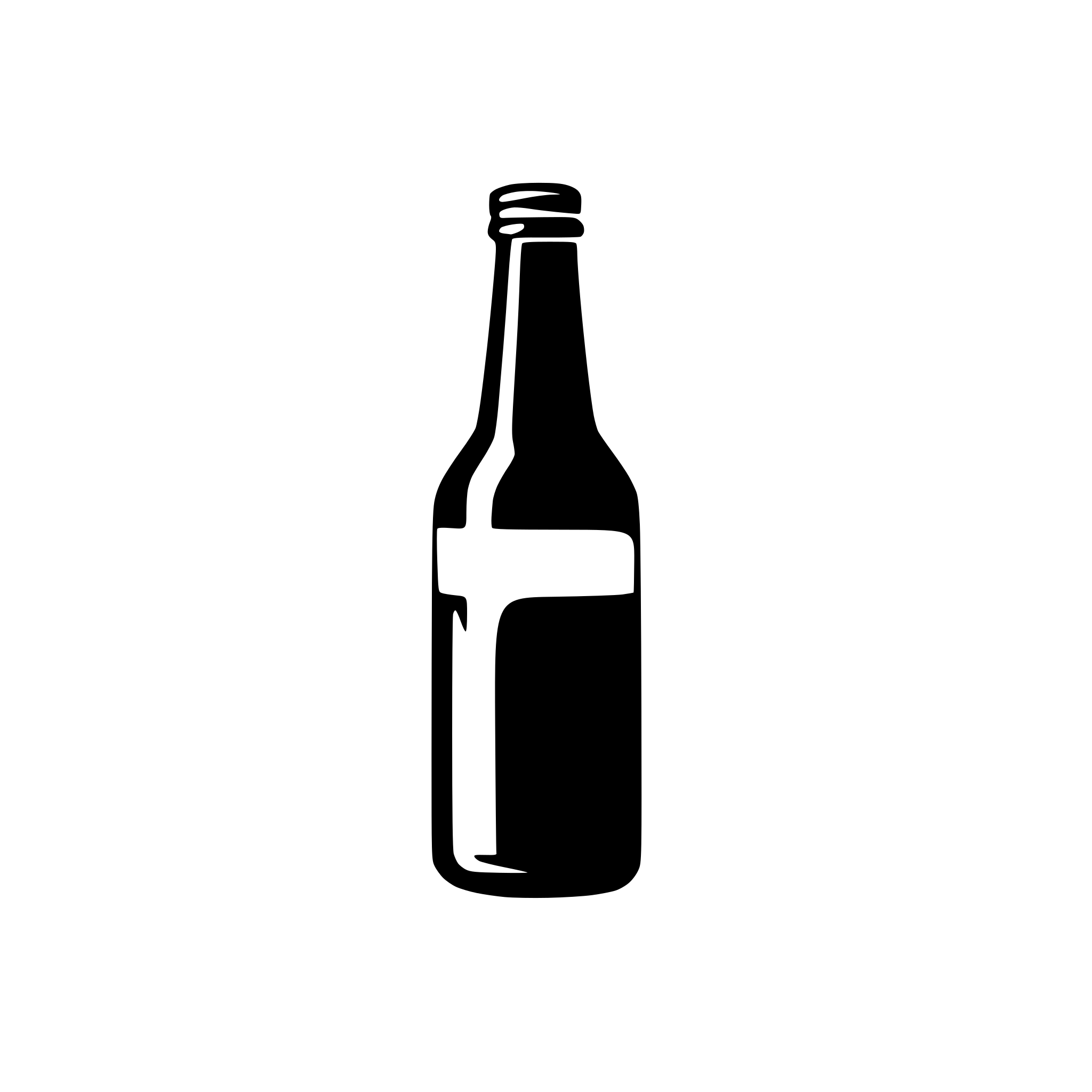 AI-generated SVG of a A very simplistic beer bottle
