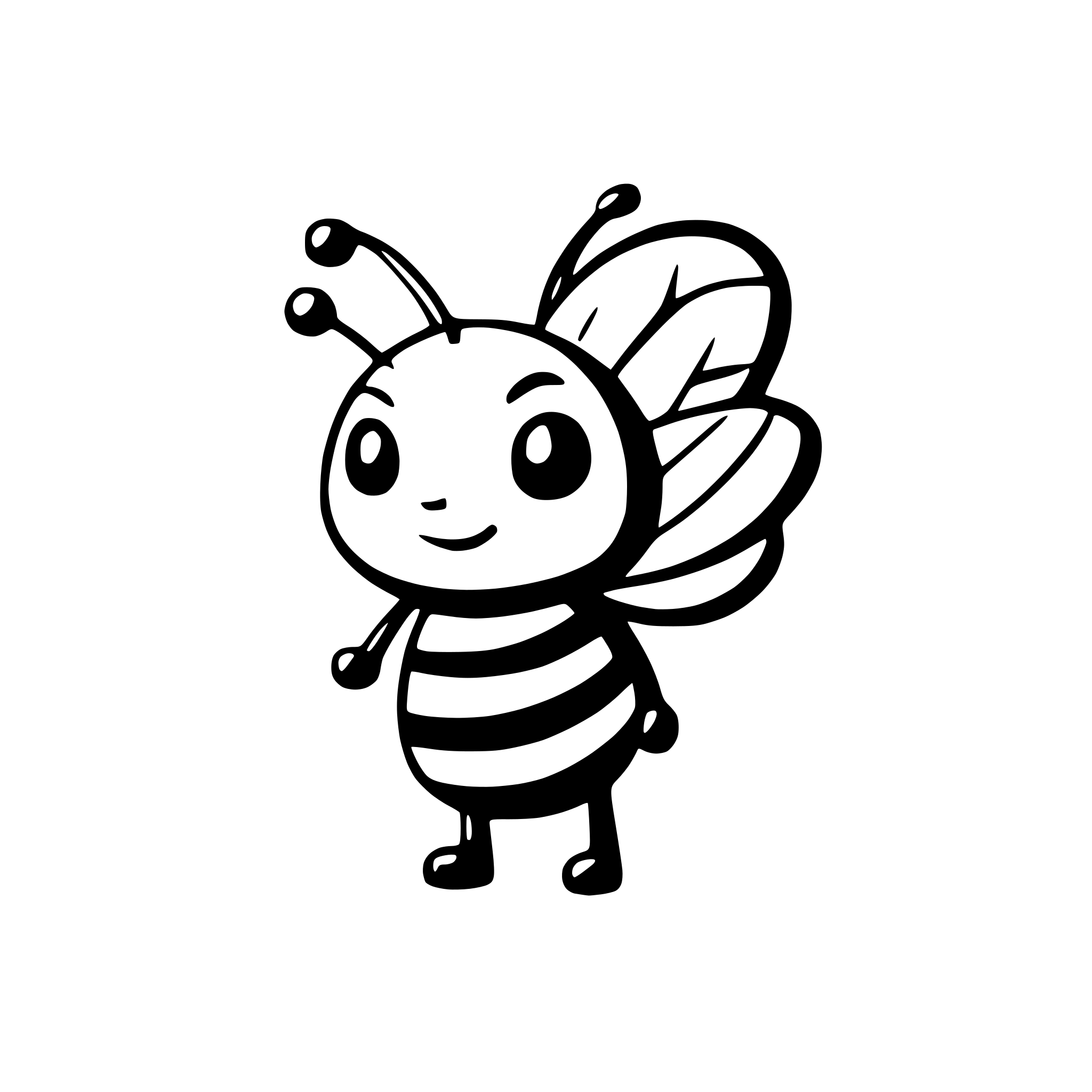 AI-generated SVG of a bee