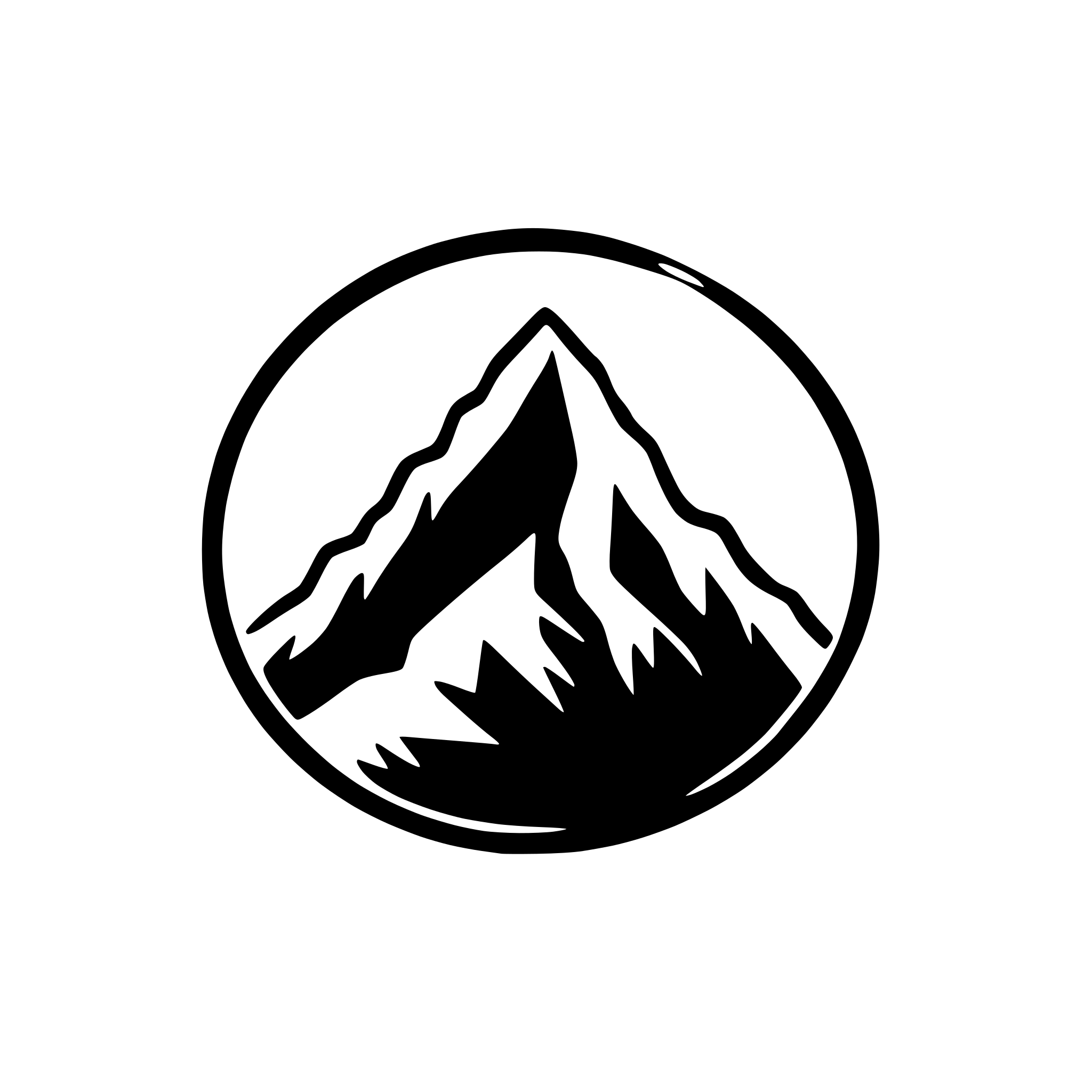 AI-generated SVG of 'Mountain with show'
