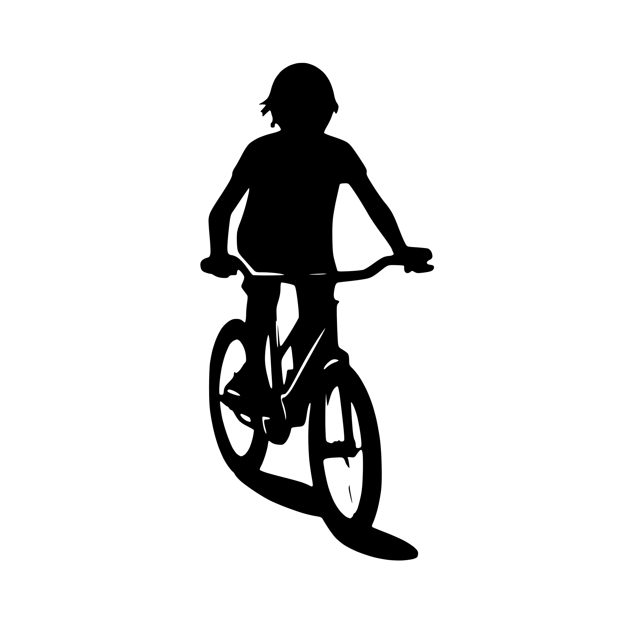 AI-generated SVG of a a cycle silhouette vector with a white background