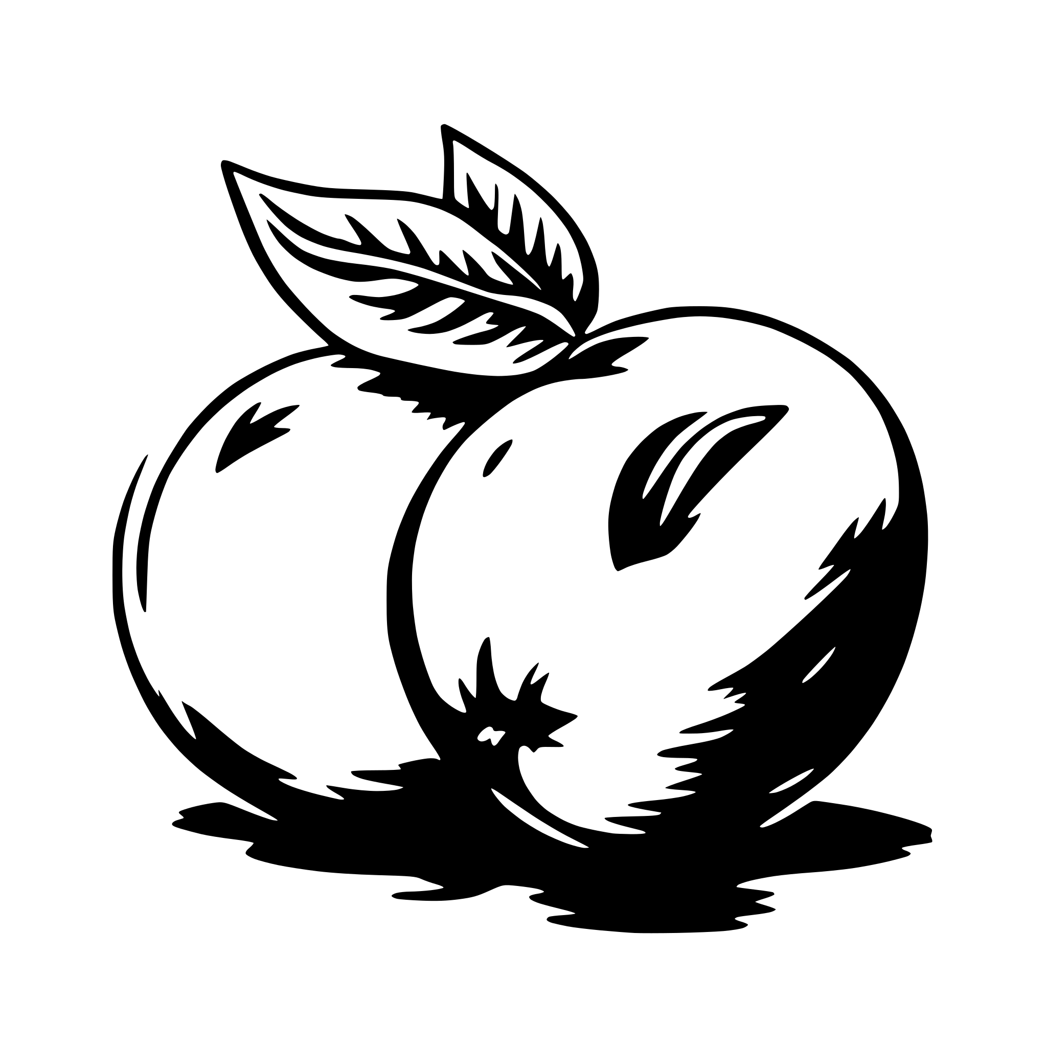 AI-generated SVG of a peach