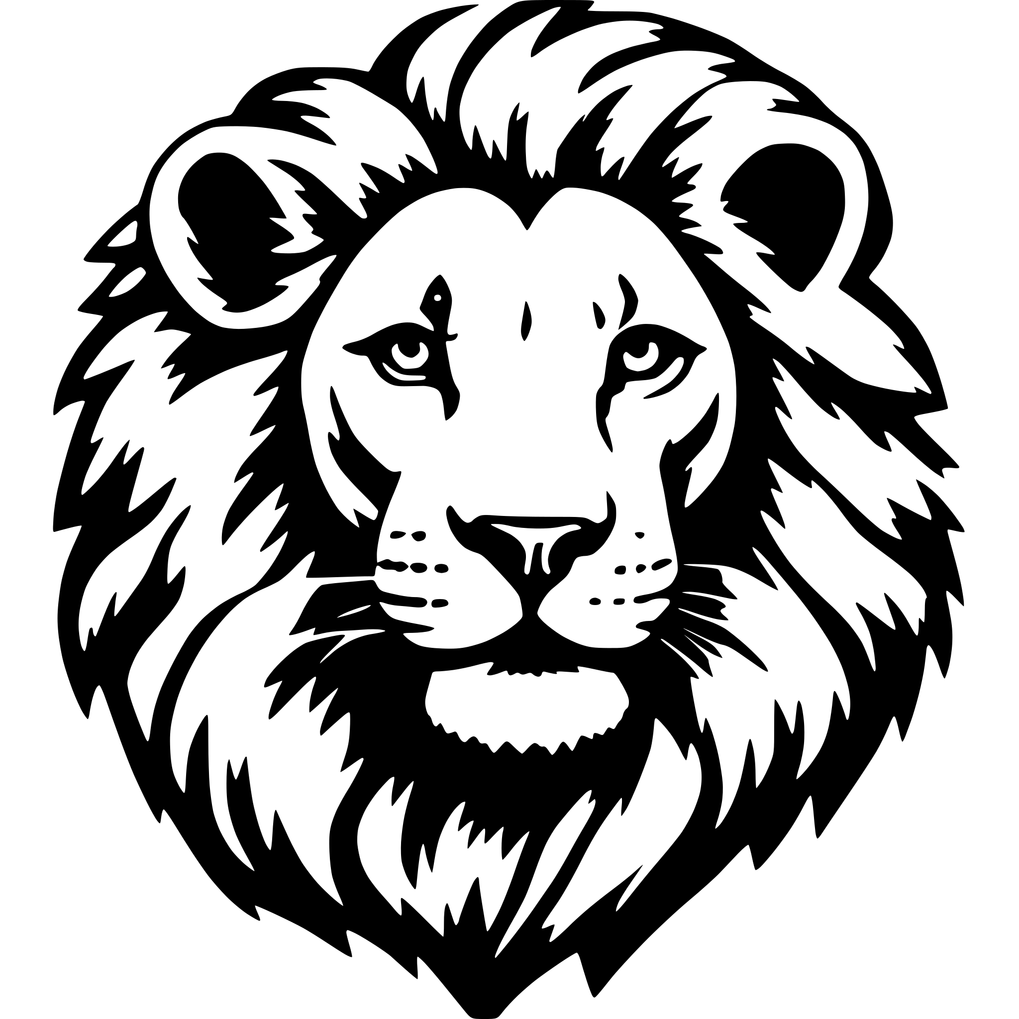 AI-generated SVG of a lion