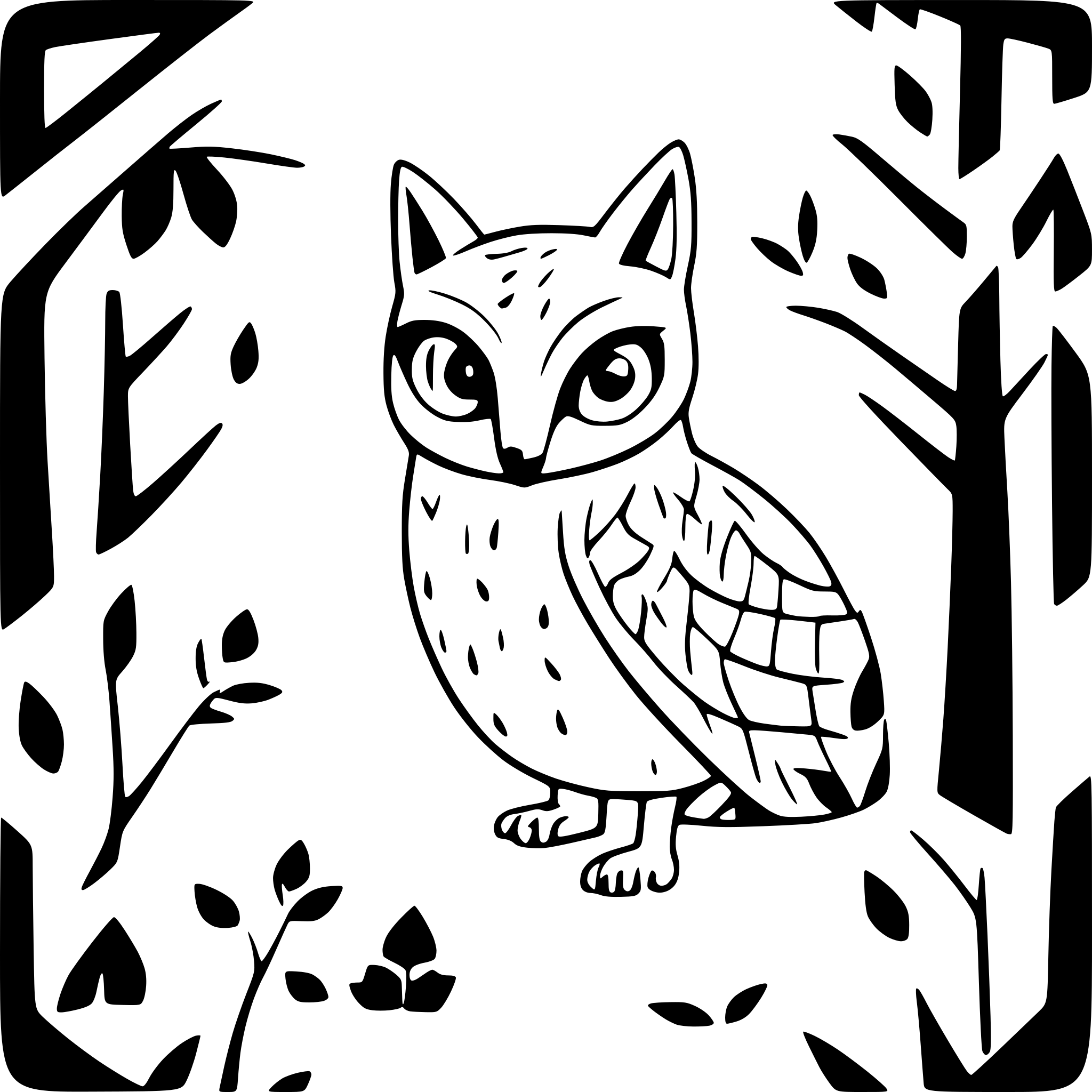 AI-generated SVG of a An owl, a mouse and a fox in a winter forest AI-generated SVG of a An owl, a mouse and a fox in a winter forest