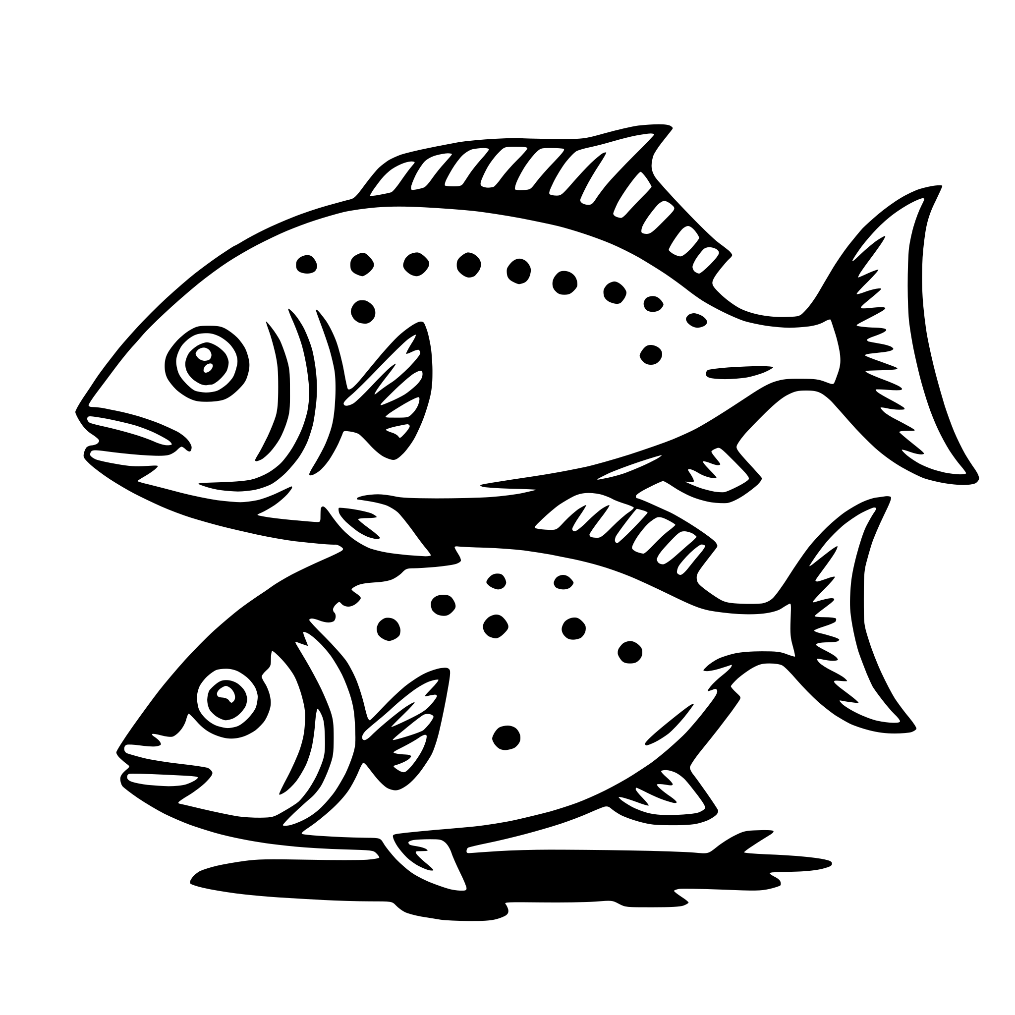AI-generated SVG of a piranha